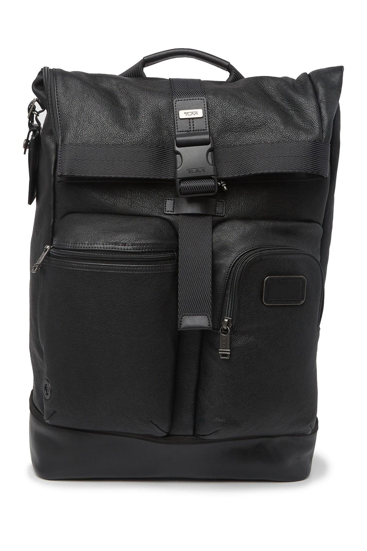 Tumi Cypress Roll Top Leather Backpack in Black for Men | Lyst