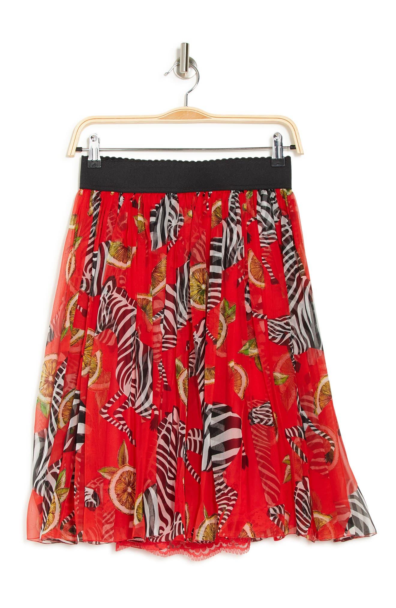 red zebra skirt