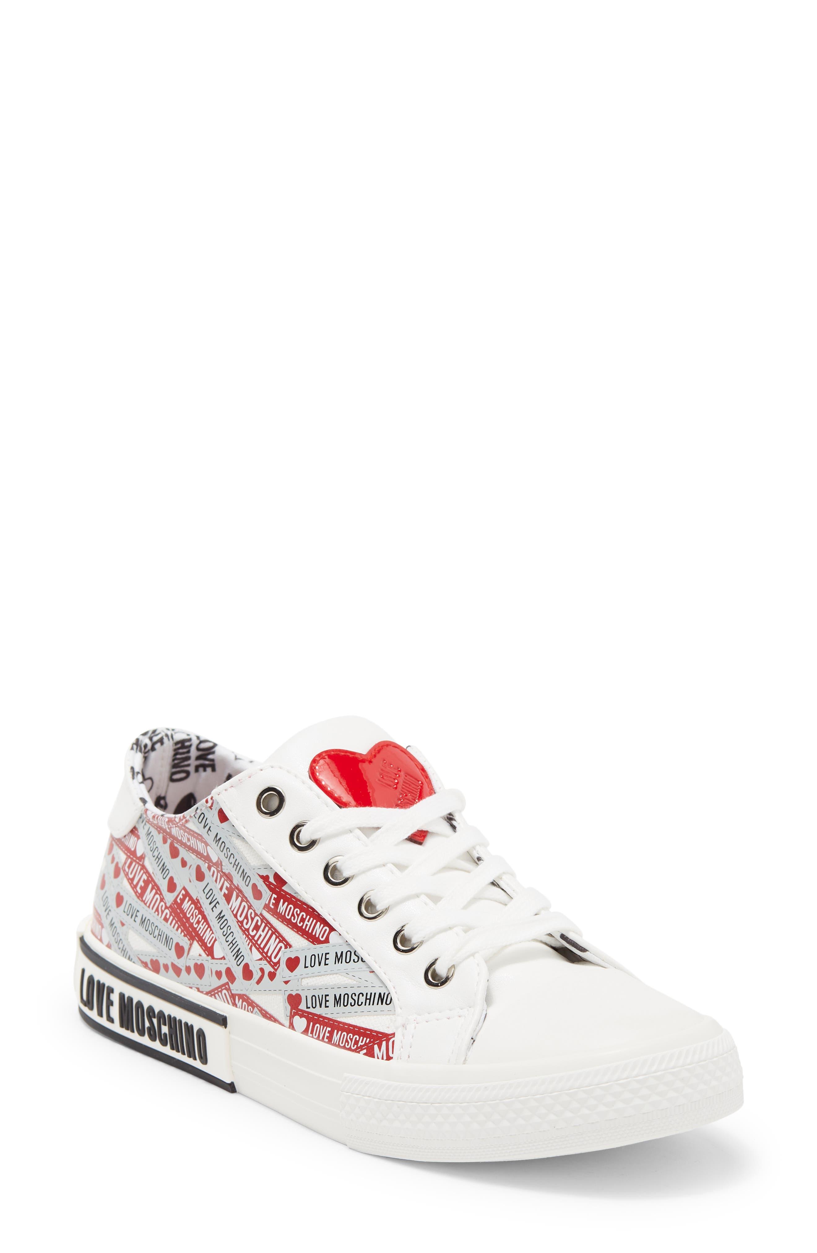 Love Moschino Logo Sneaker In Bianco At Nordstrom Rack in White | Lyst