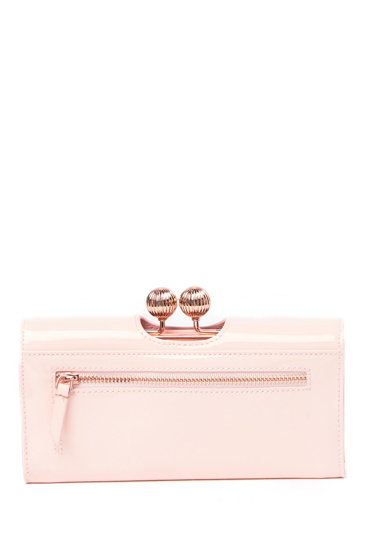 Ted Baker Bobble Patent Leather Wallet in Light Pink (Pink) Lyst