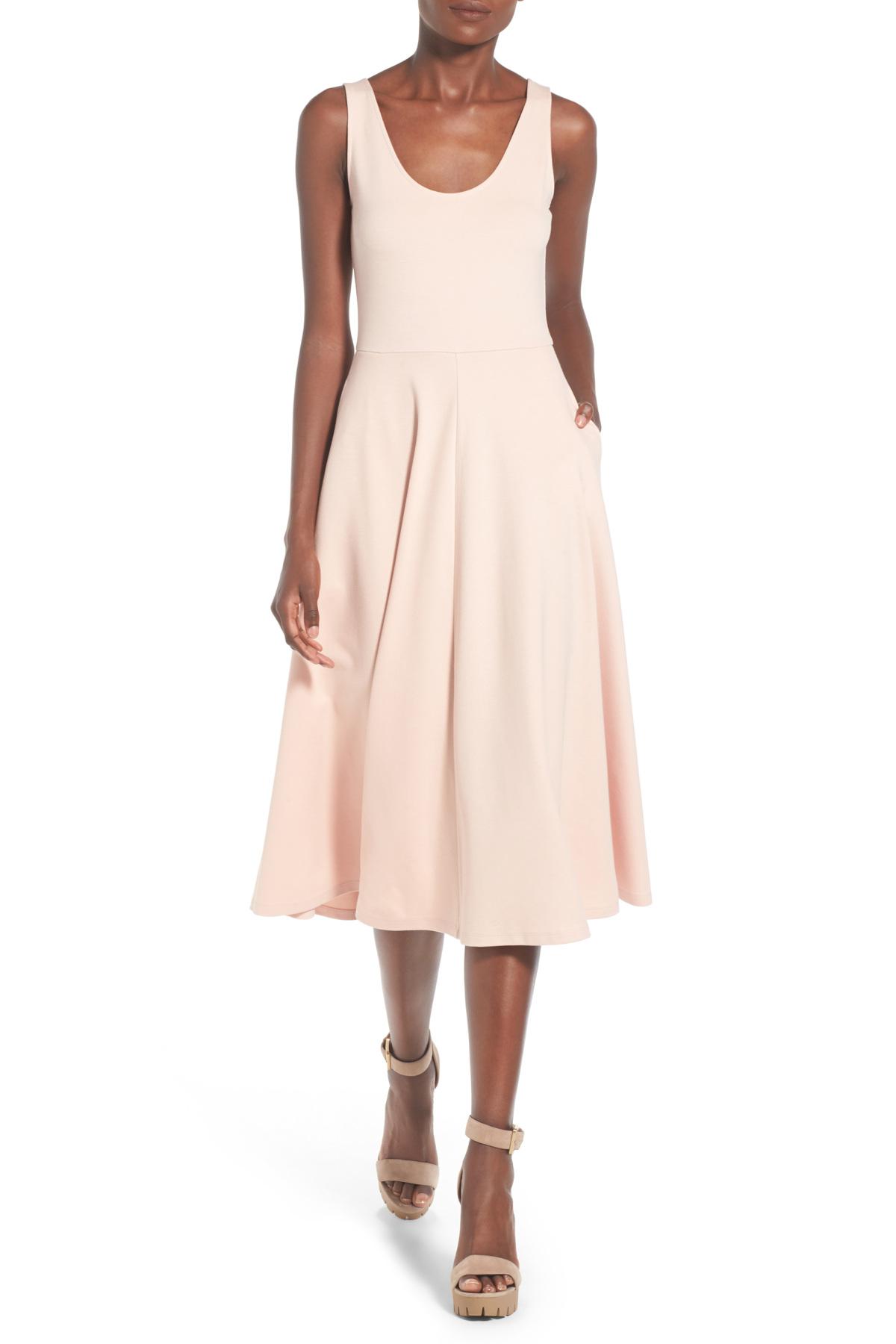 Leith stretch knit midi dress Clearance