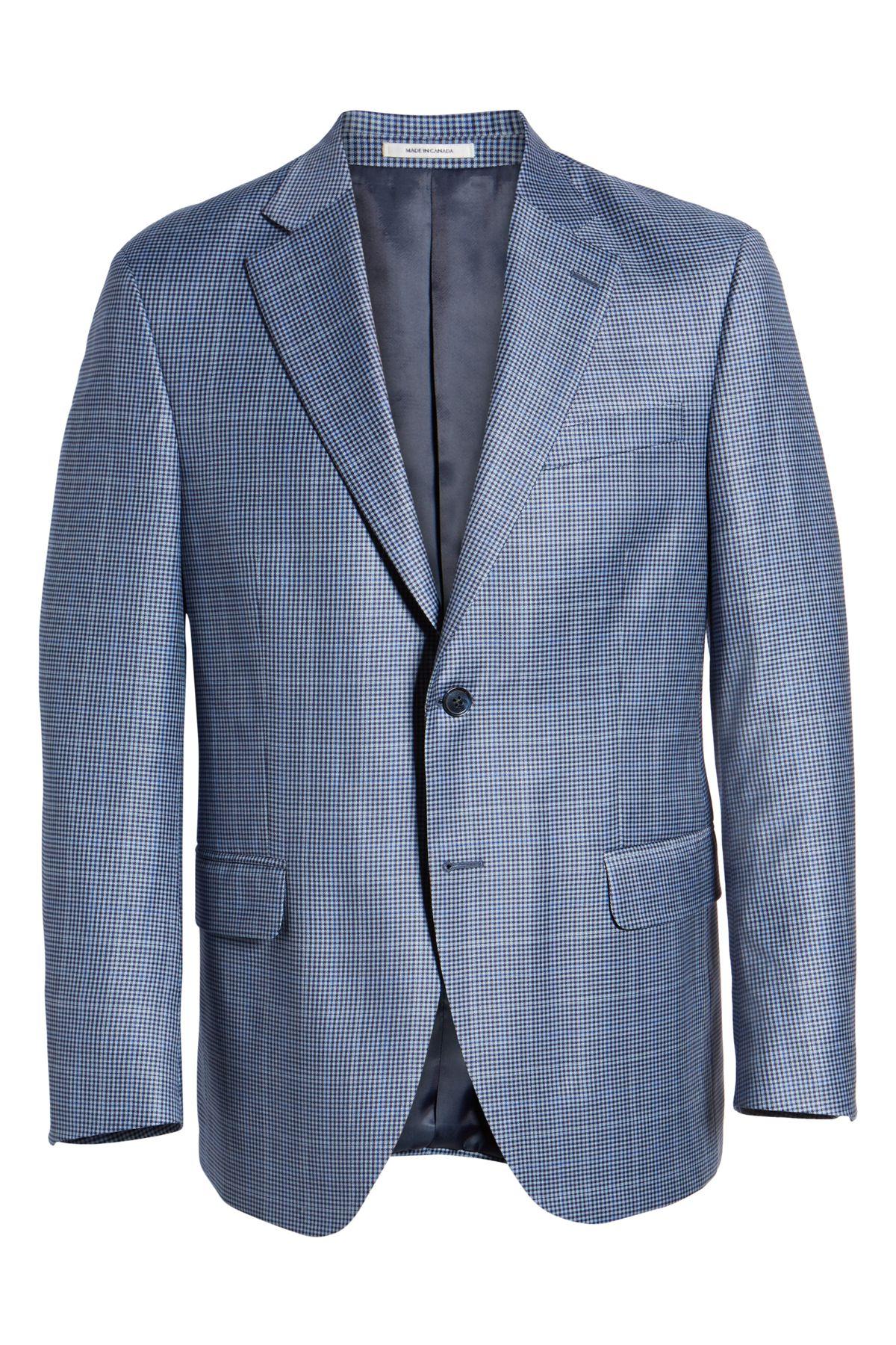 Peter Millar Wool Classic Fit Houndstooth Sport Coat in Light Blue ...