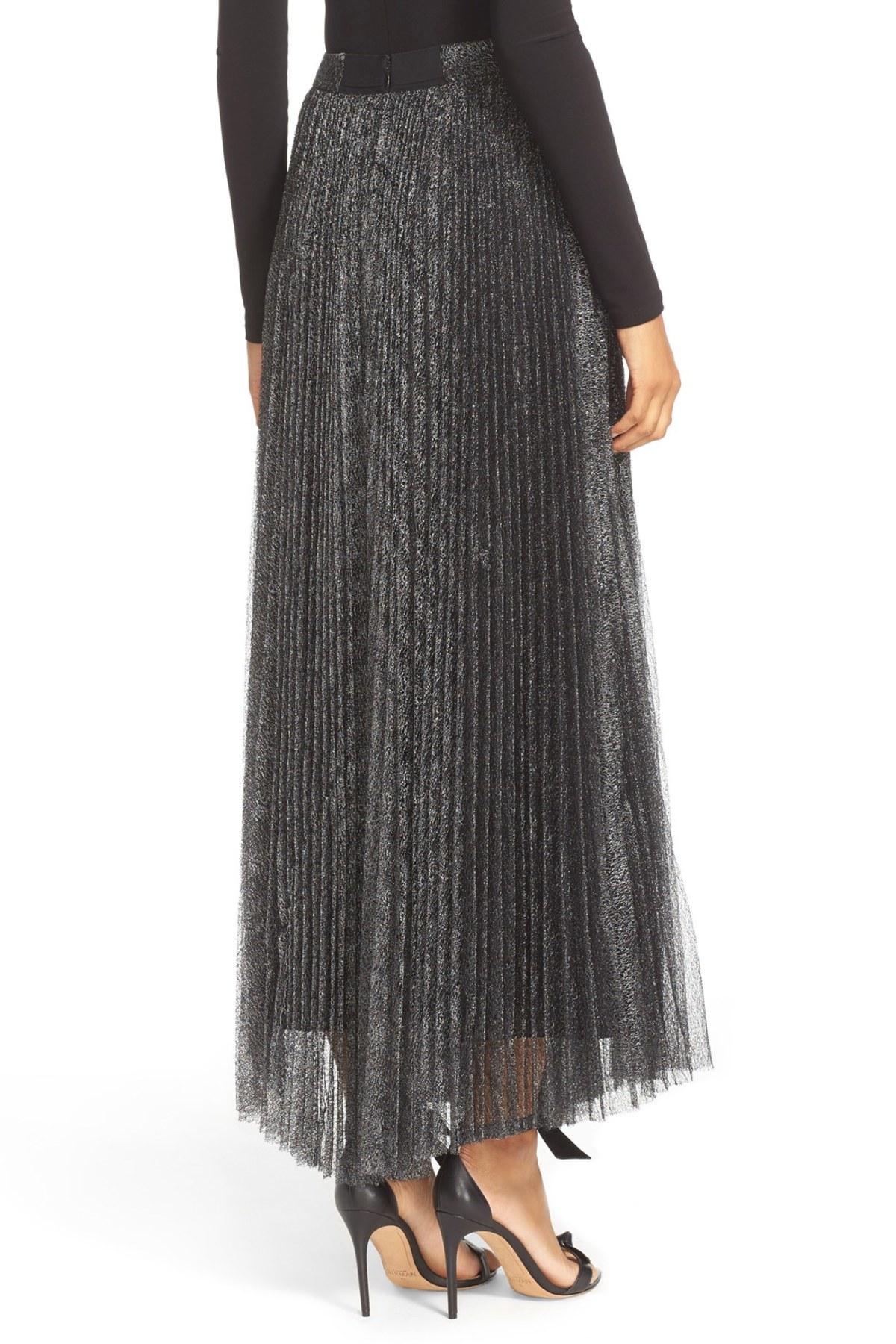 katz sunburst pleated maxi skirt