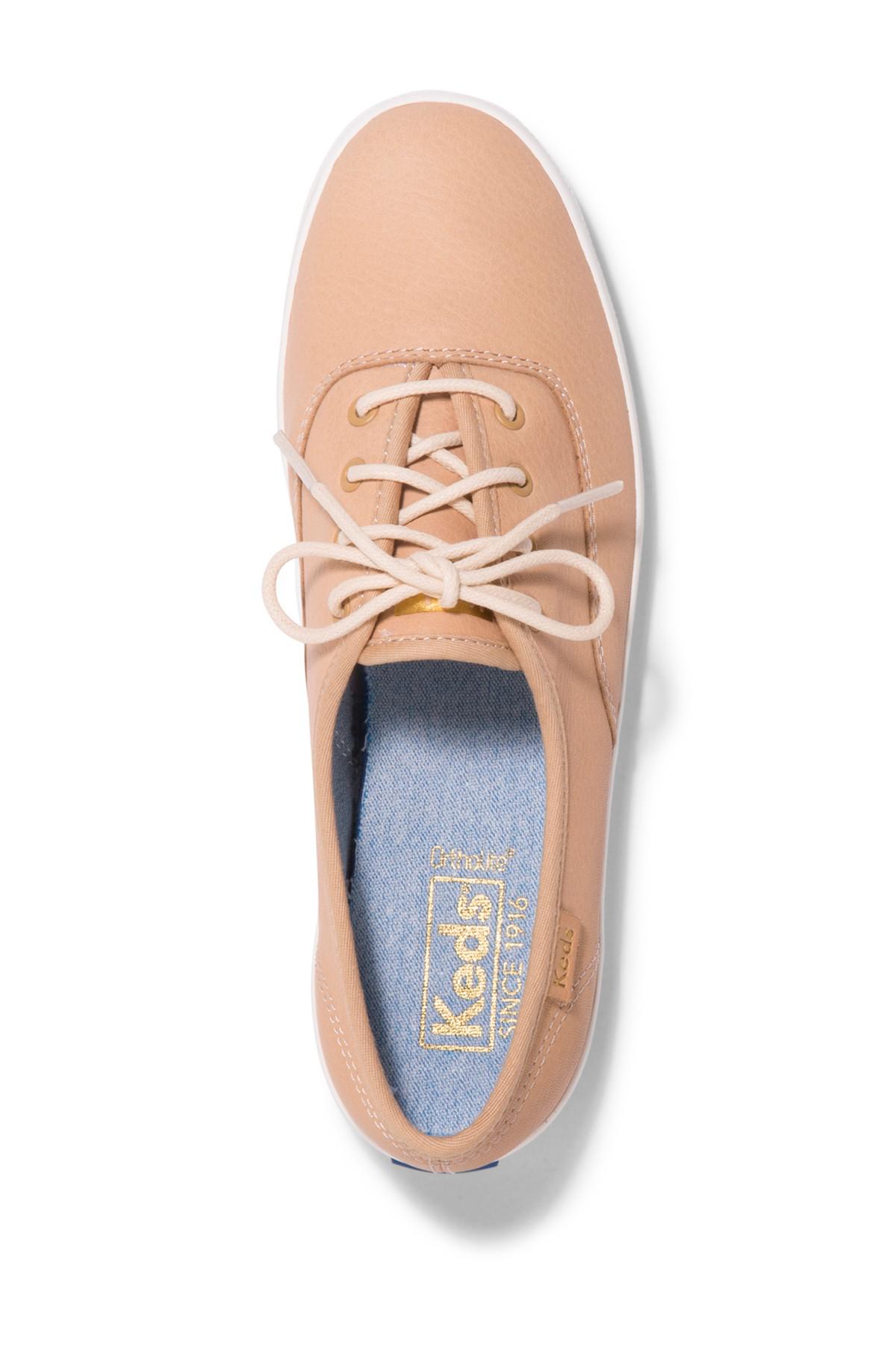 Keds Champion Leather Sneaker in Natural | Lyst