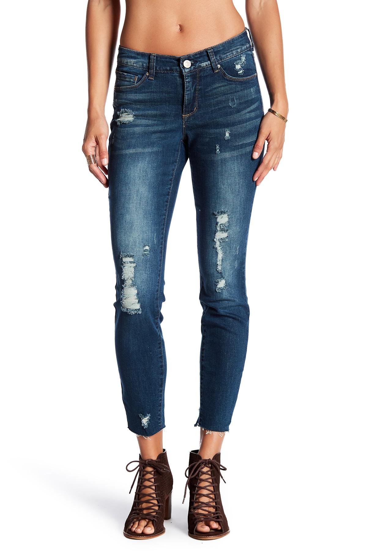 boho skinny ankle jeans