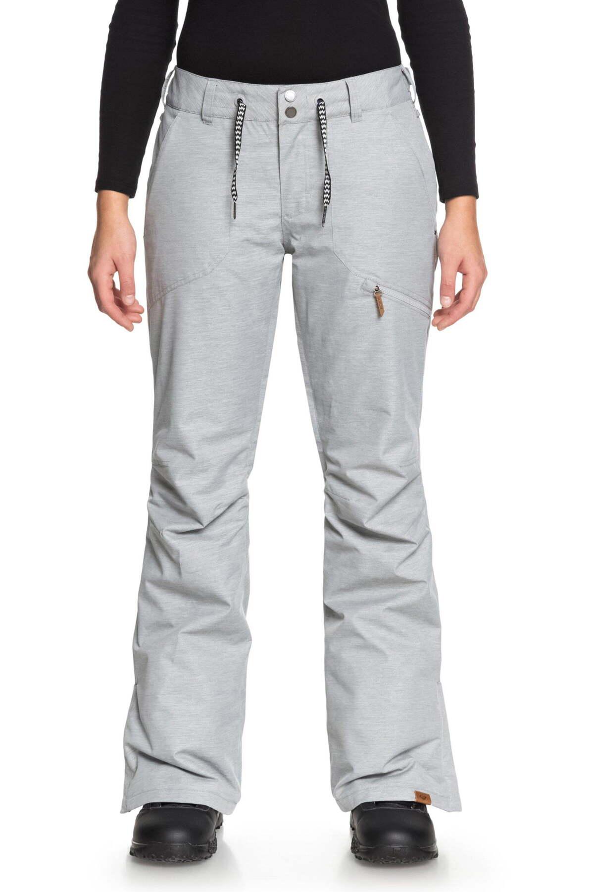 Roxy Nadia 10k Snow Pants Warm Heather Grey Casual Pants In Gray