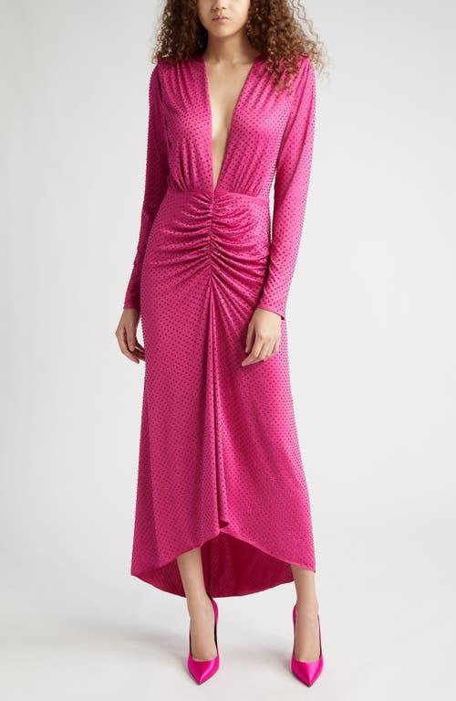 Veronica Beard Kiah Rhinestone Plunge Neck Long Sleeve High