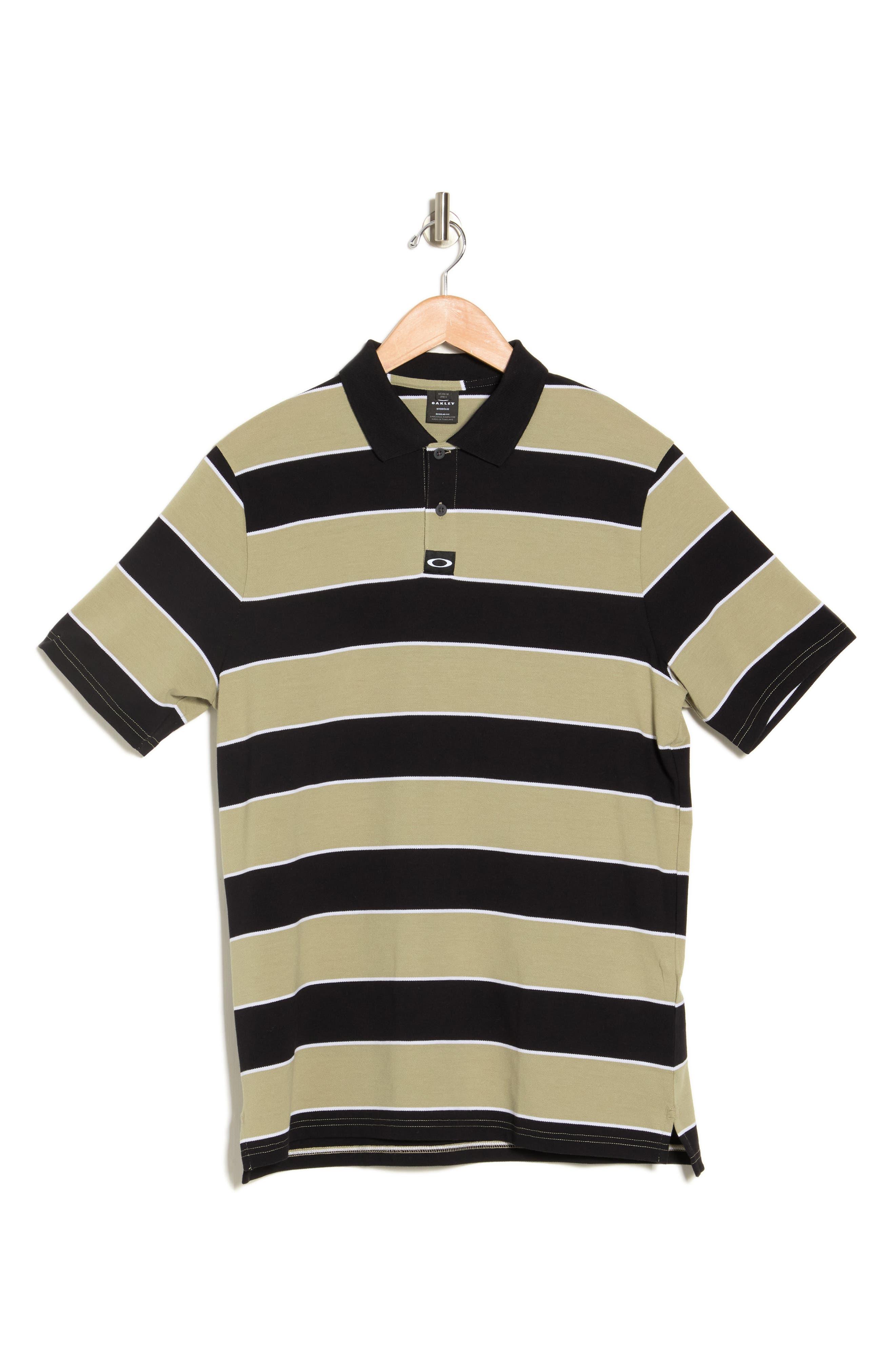 Oakley Retro Stripe Short Sleeve Polo in Black for Men | Lyst