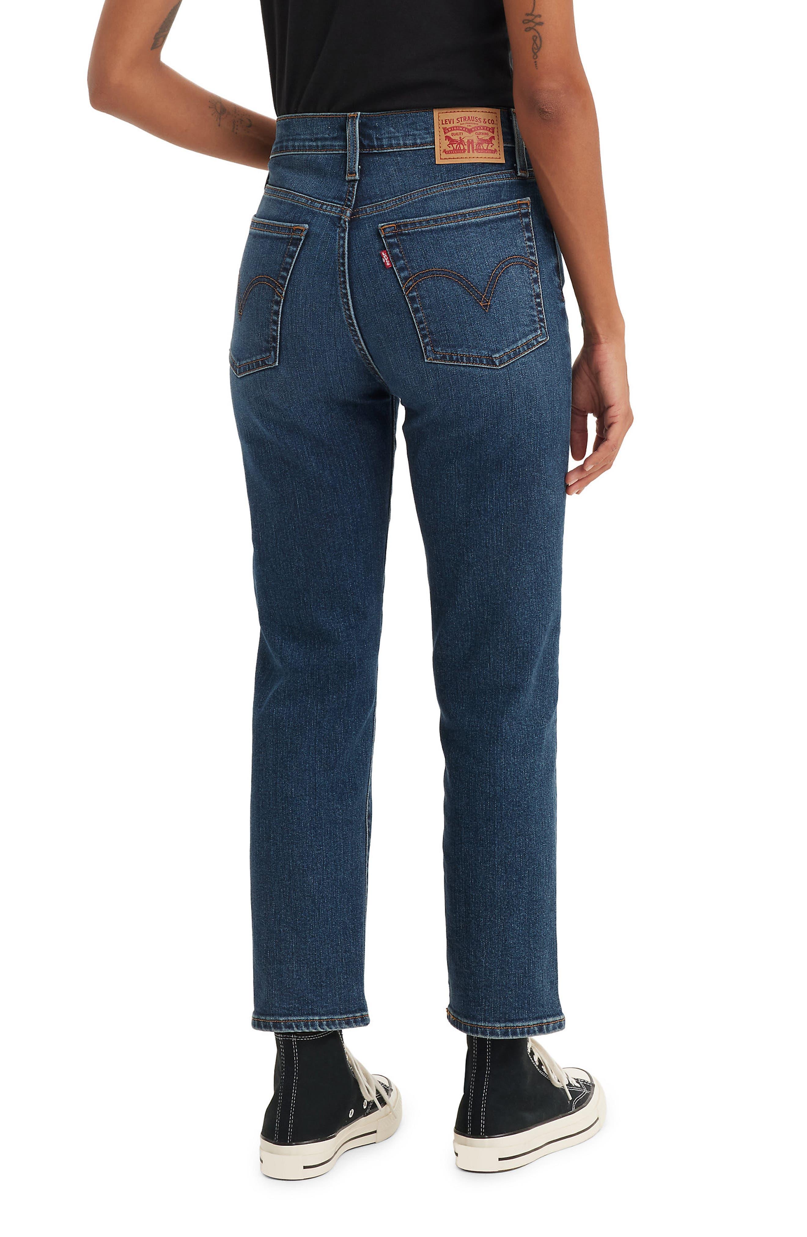 Wedgie high waist ripped crop straight leg jeans sale