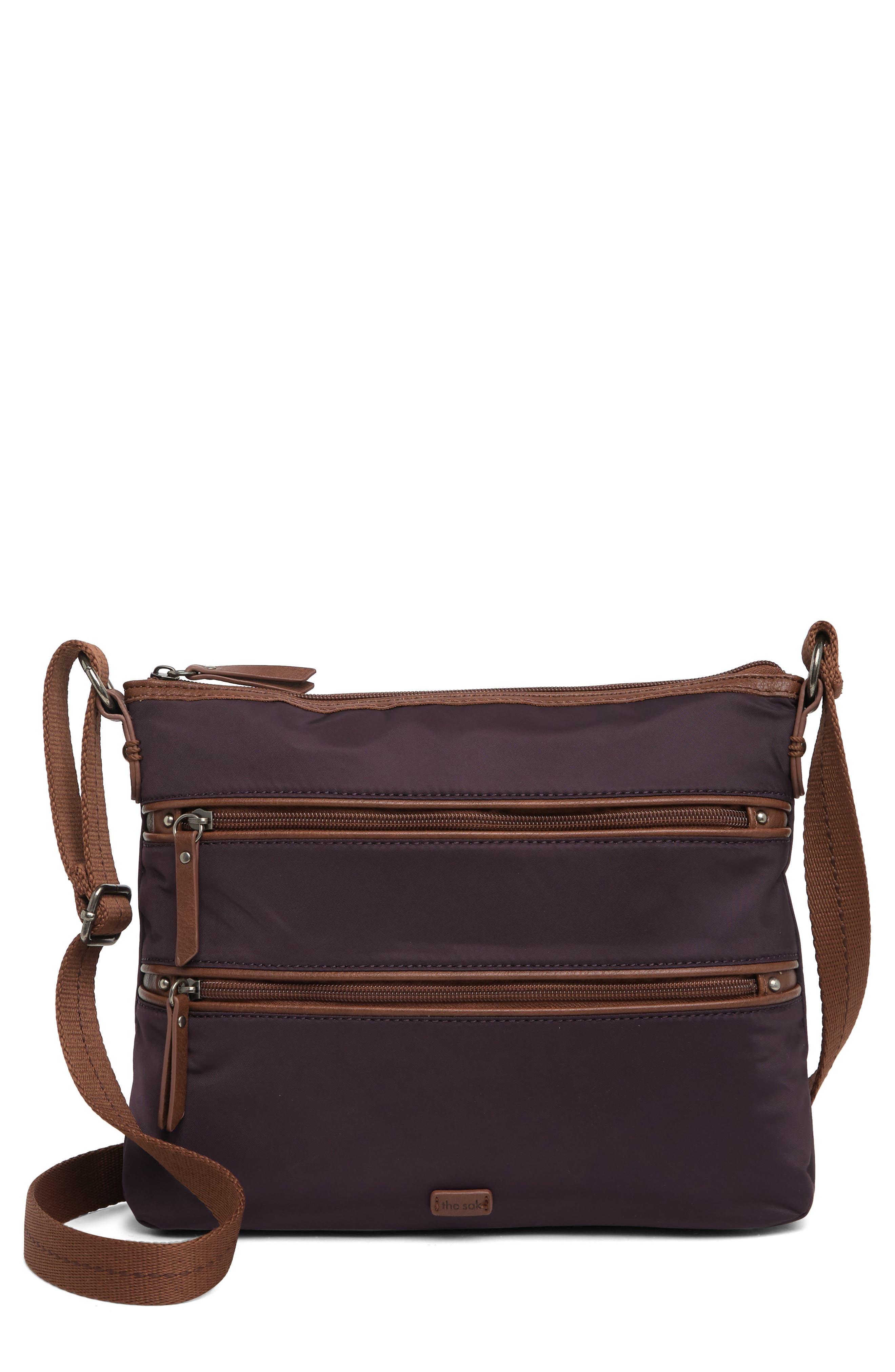 The Sak Synthetic Esperato Nylon Crossbody Bag In Aubergine At
