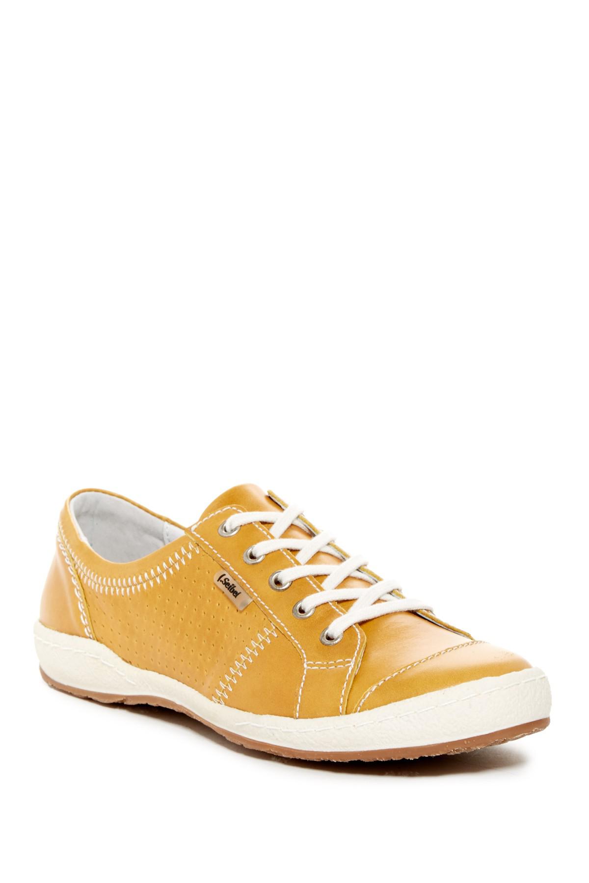 Josef Seibel Leather Caspian Sneaker in Yellow | Lyst