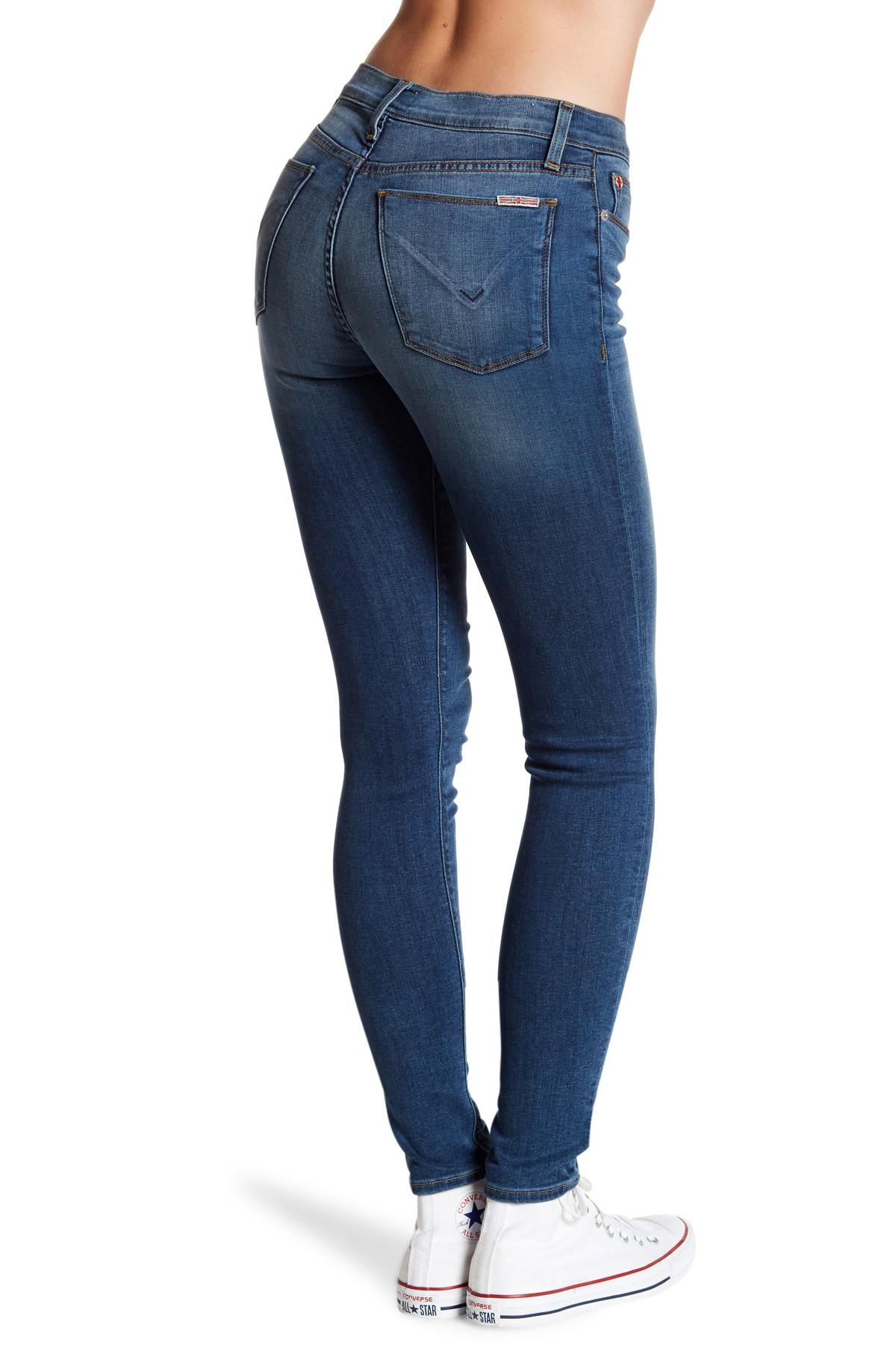 Hudson Jeans Natalie Midrise Super Skinny Jeans in Blue | Lyst