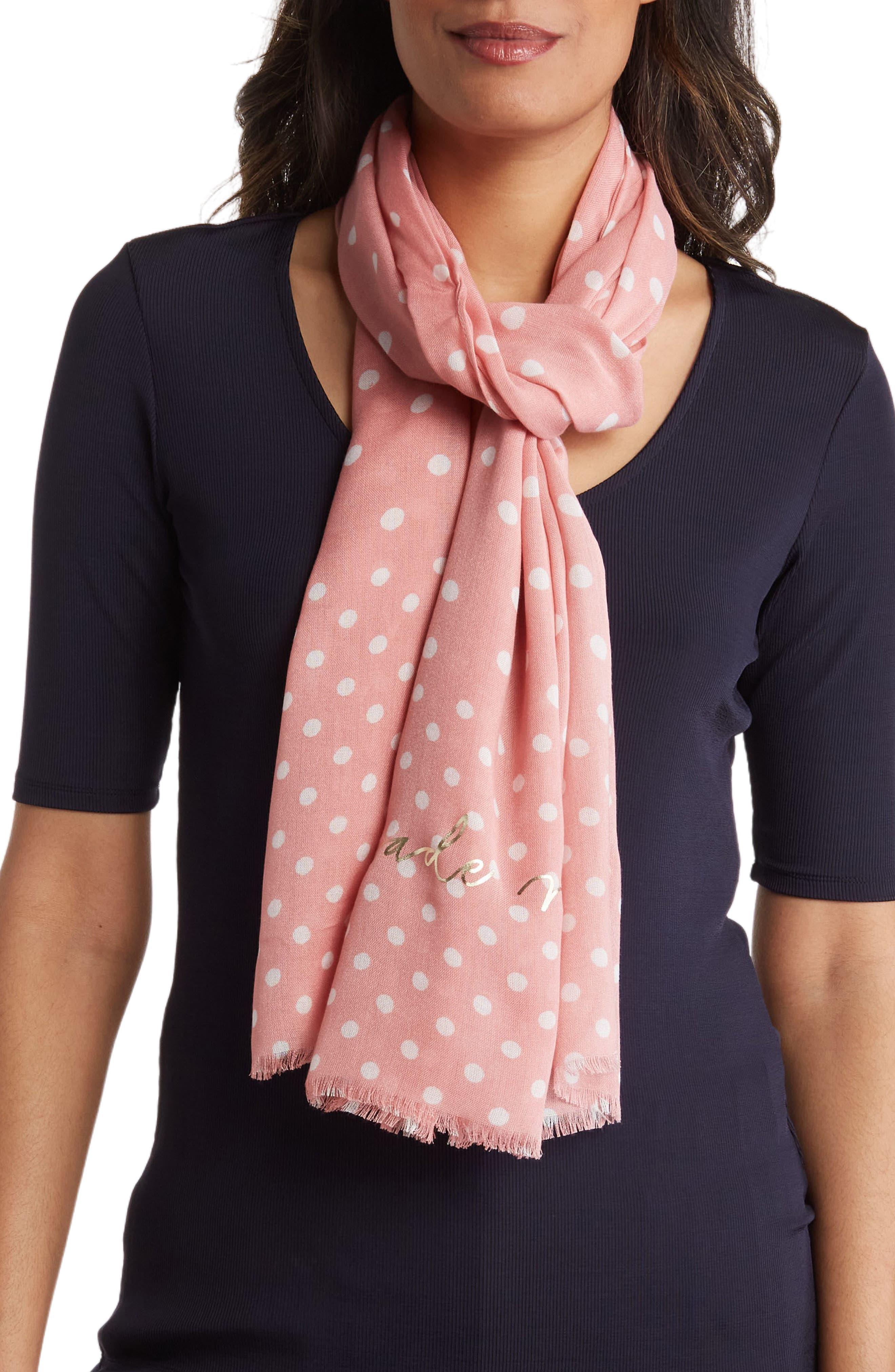 Kate Spade Mixed Dot Oblong Scarf in Black | Lyst