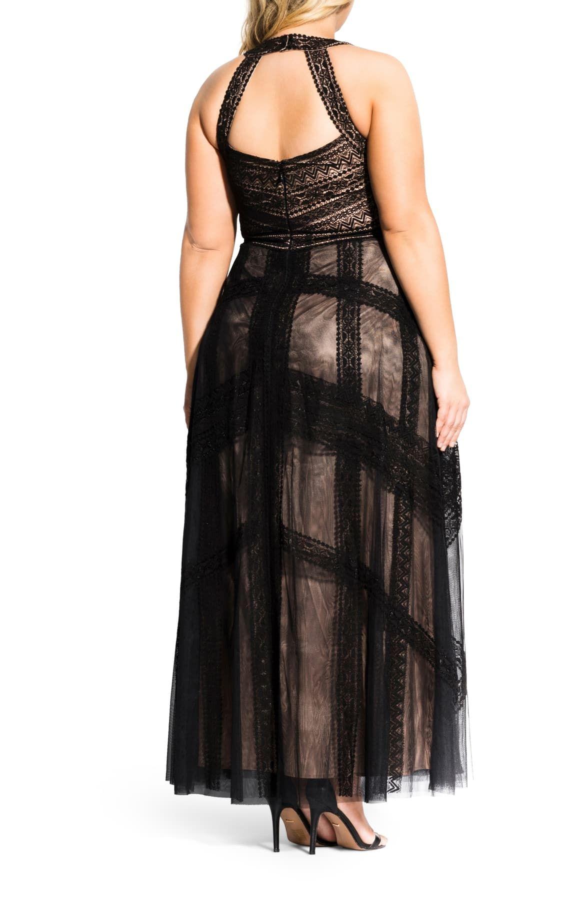 City Chic Divine Whimsy Maxi Dress in Black | Lyst