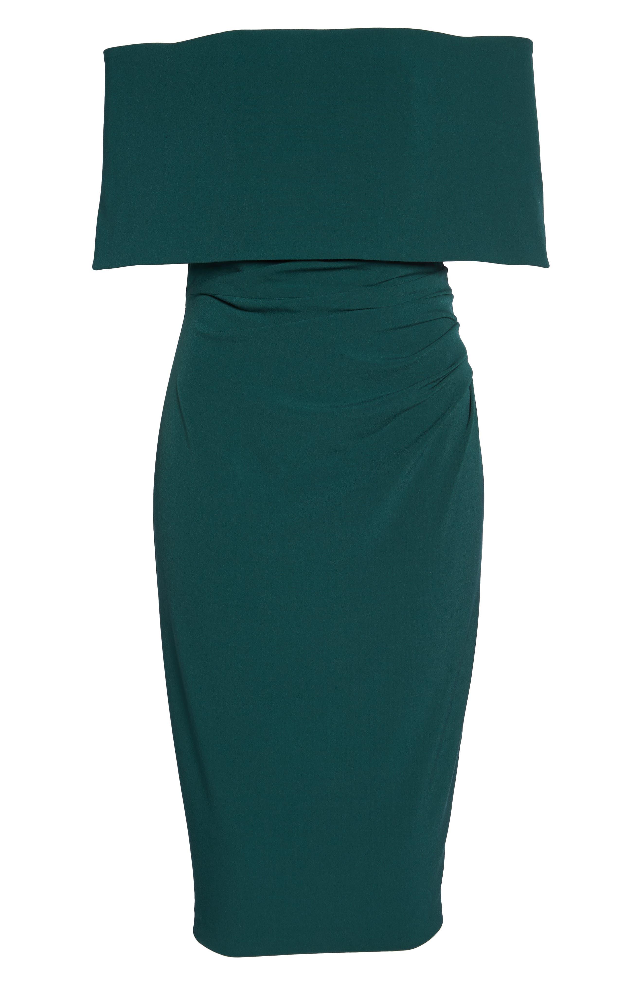 Camuto Popover Cocktail Dress In Emerald At Nordstrom