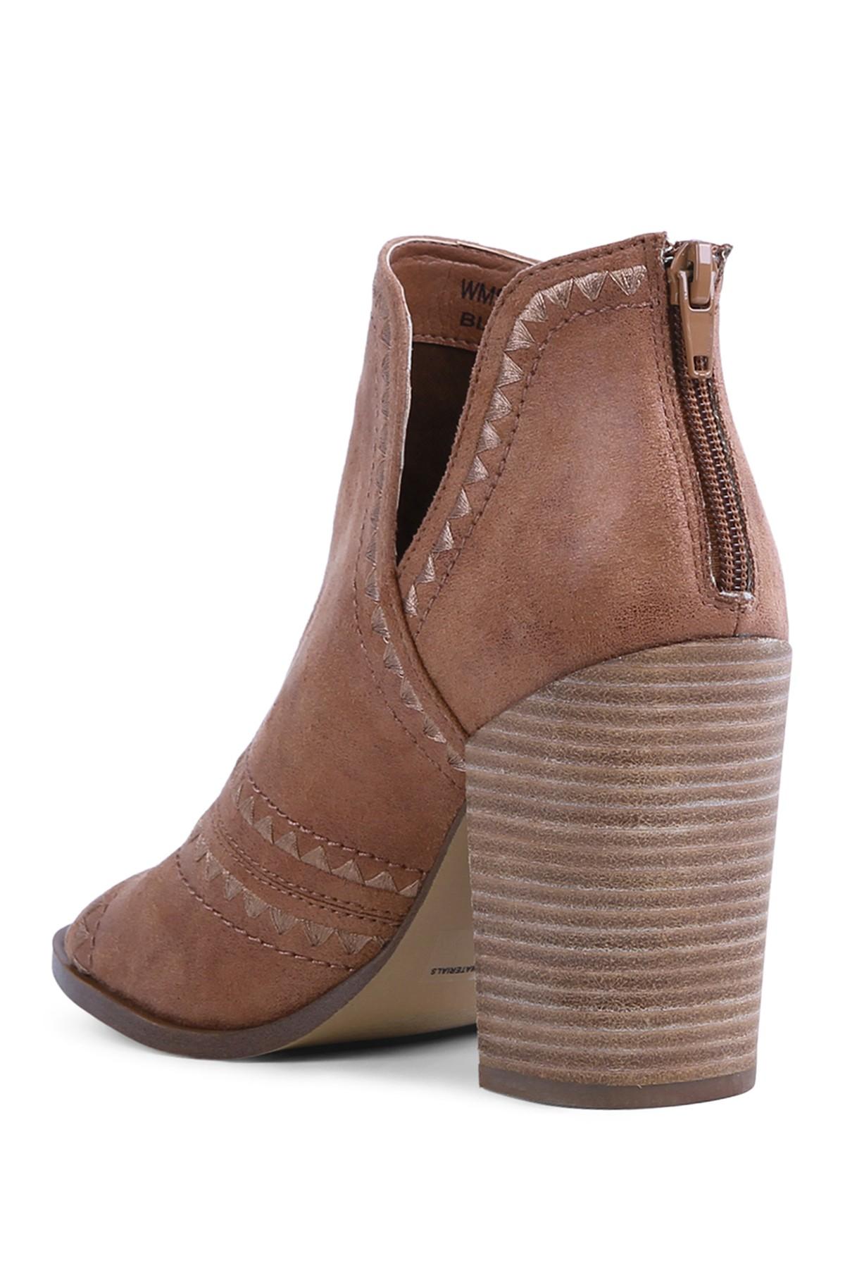 report peep toe booties