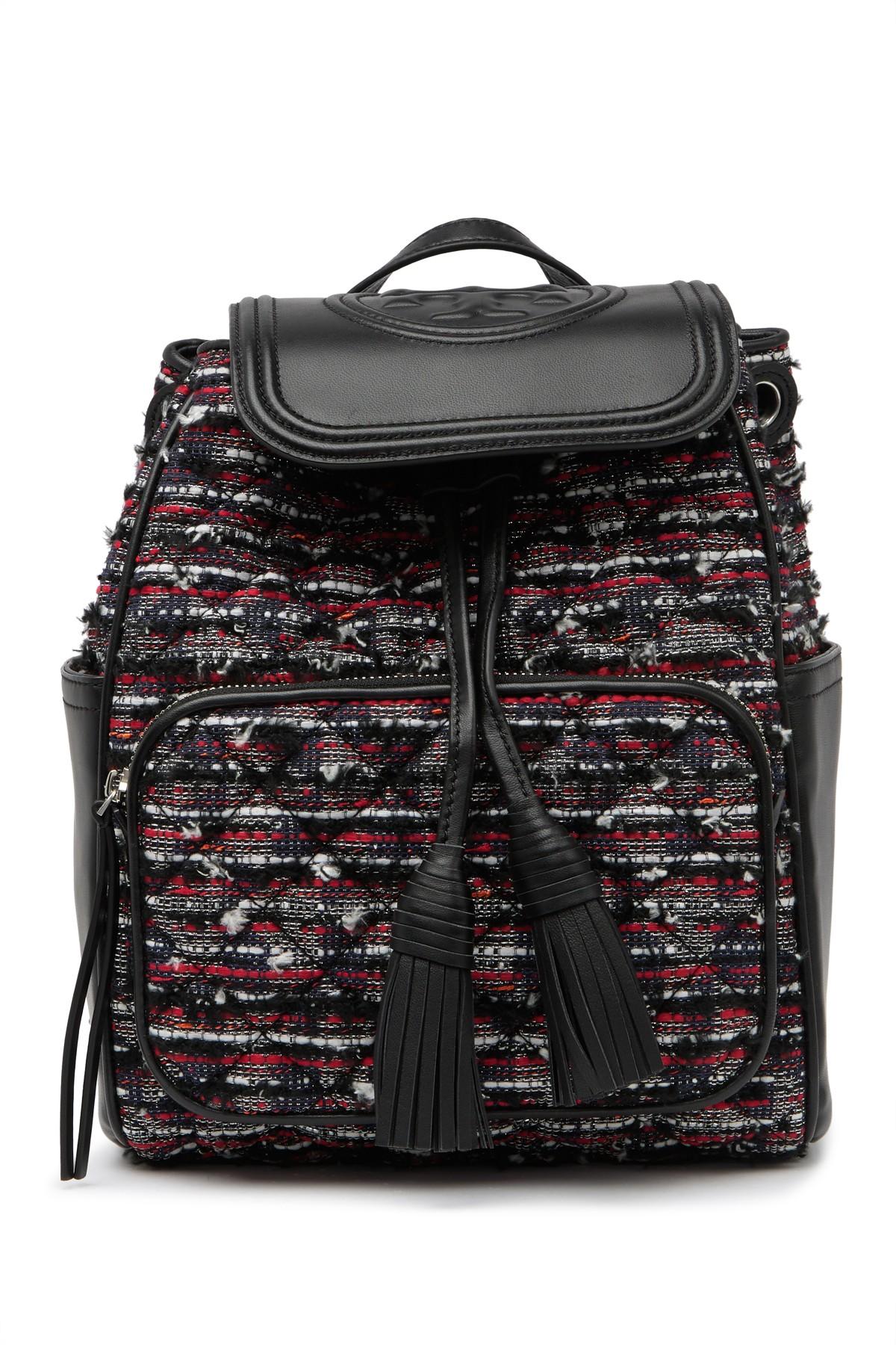 tory burch fleming tweed backpack