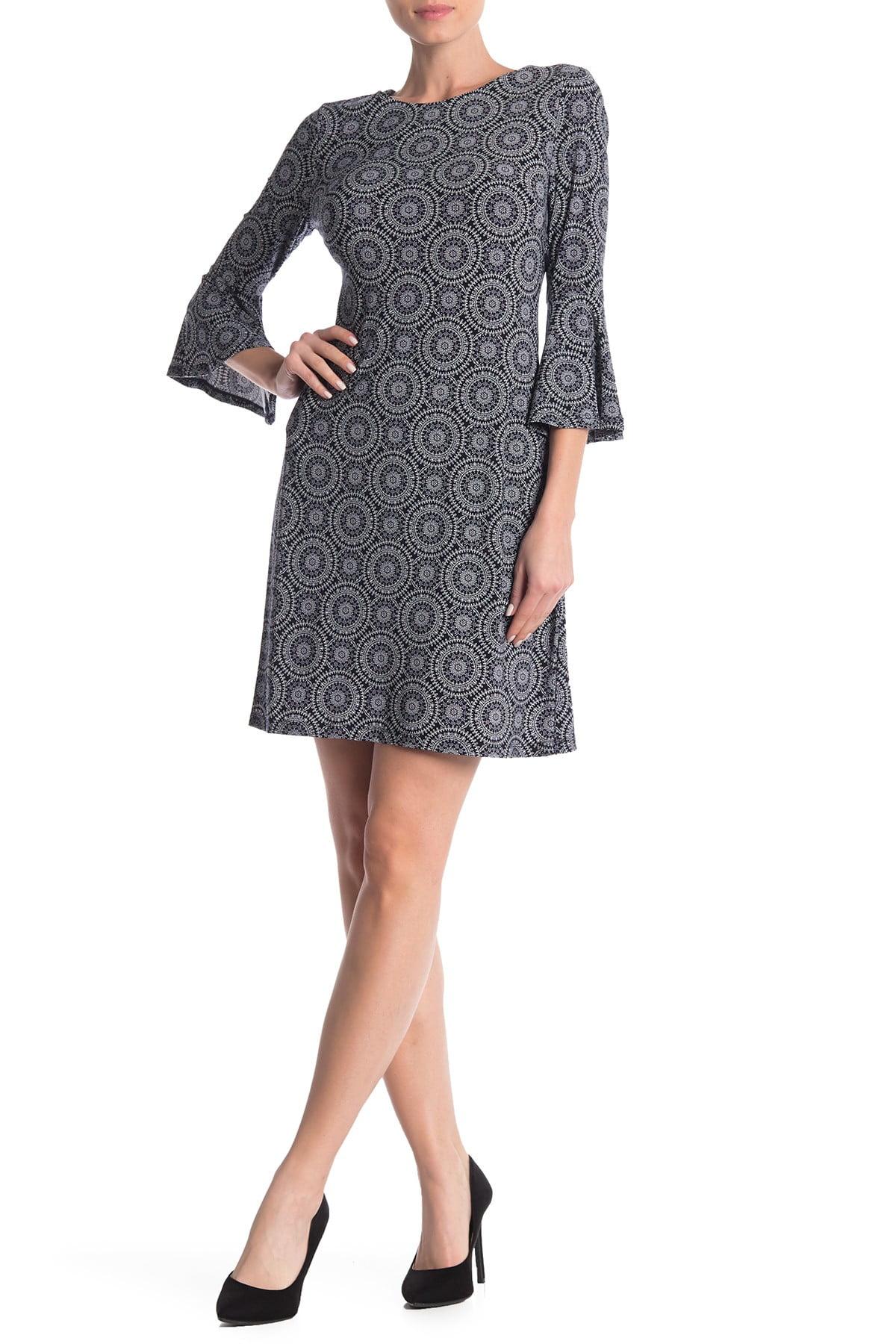 Tommy hilfiger printed bell sleeve dress Clearance