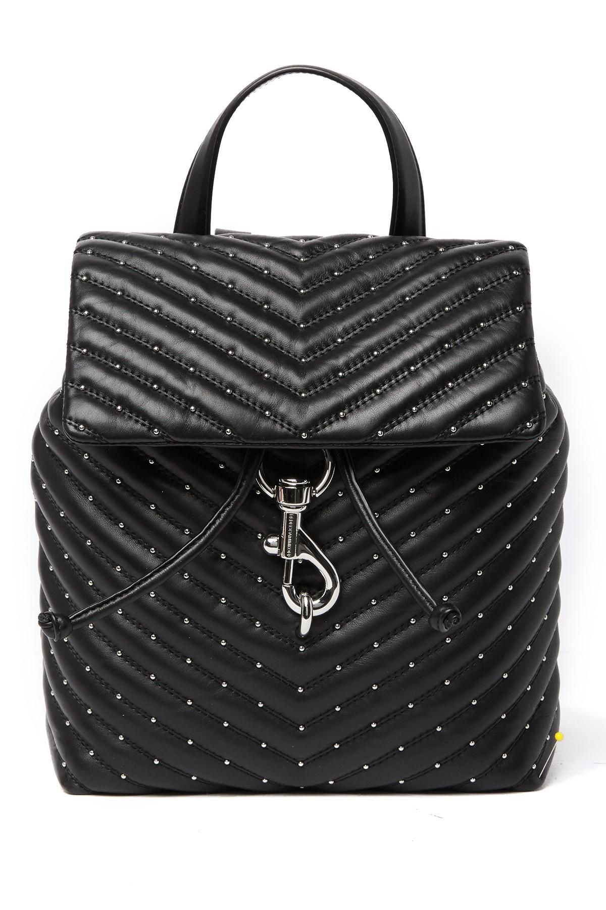 Rebecca Minkoff Edie Leather Flap Backpack in Black Lyst