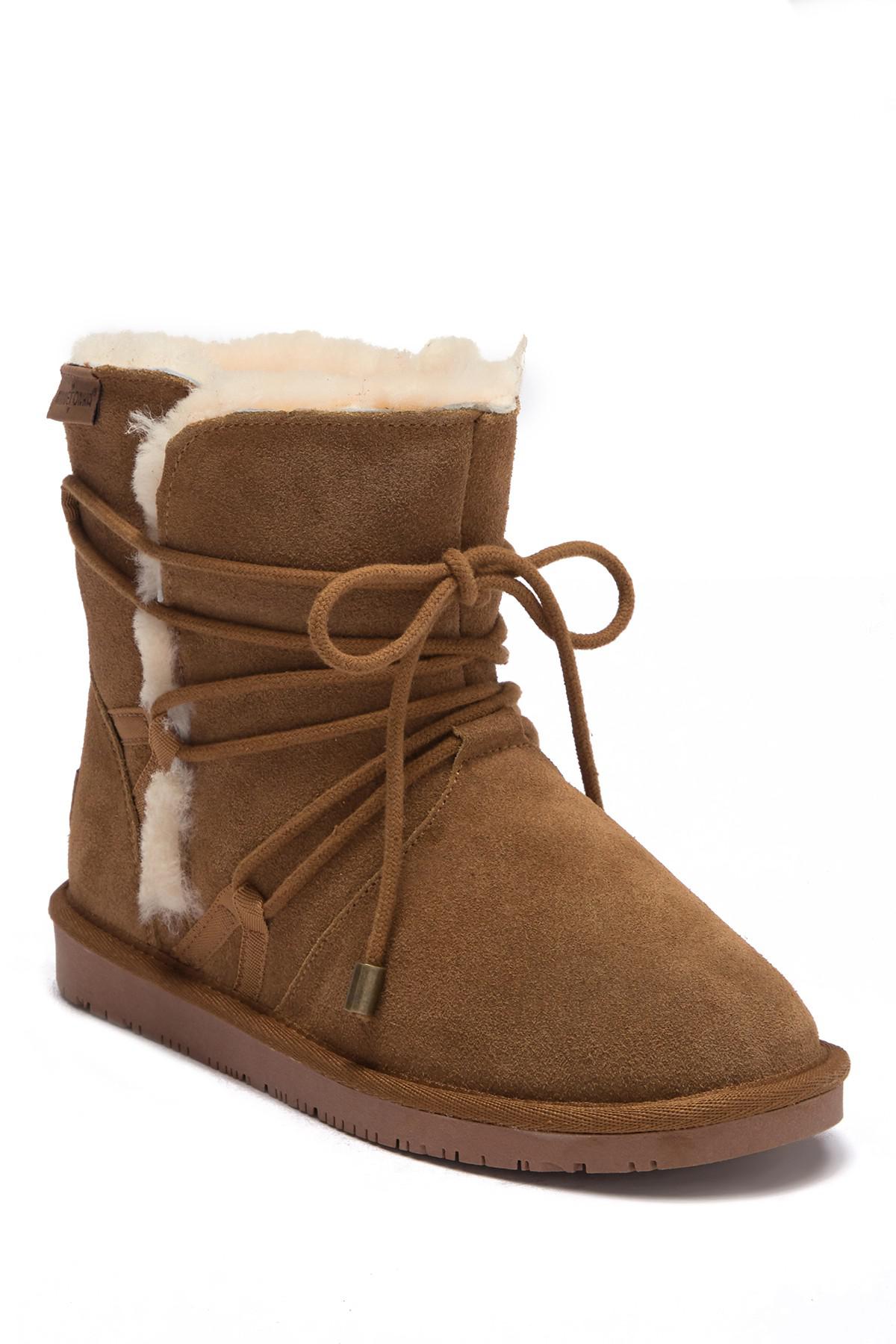minnetonka shearling boots