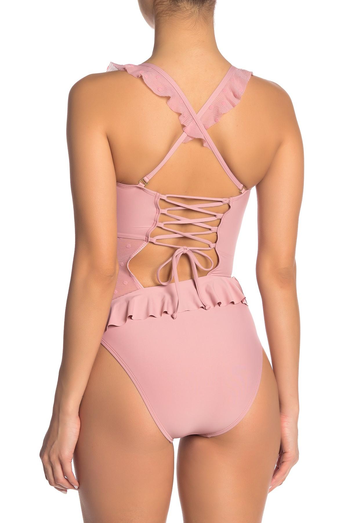ella moss meshed up one piece swimsuit