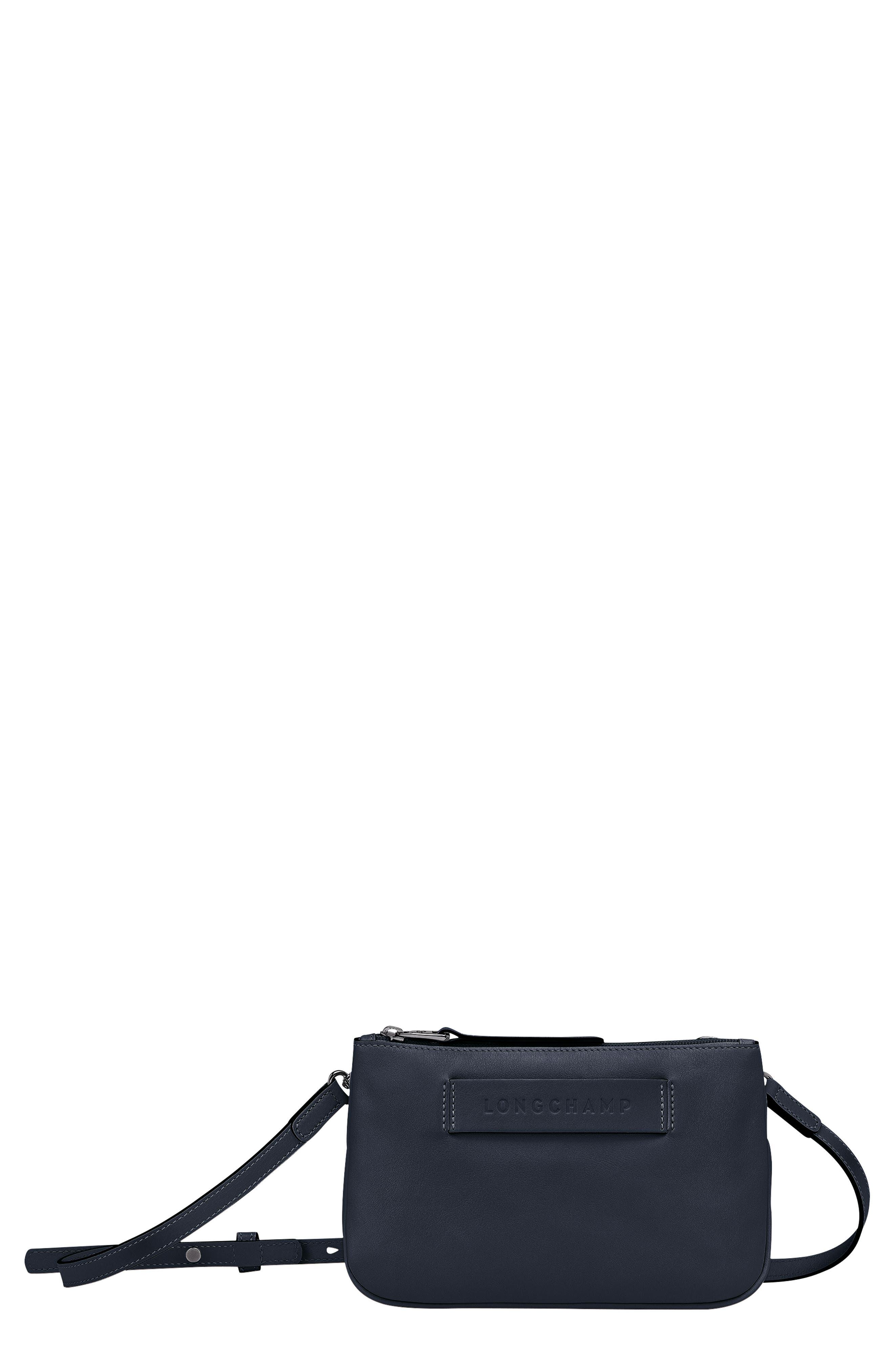 Longchamp Small Le Cuir Crossbody Bag in Blue | Lyst