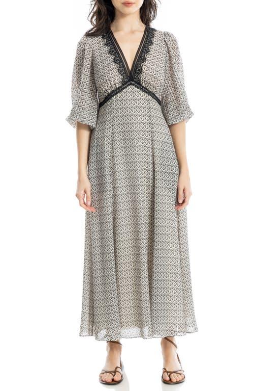 max studio lace dress Max Studio Smocked Lace Tiered Maxi Dress In Black
