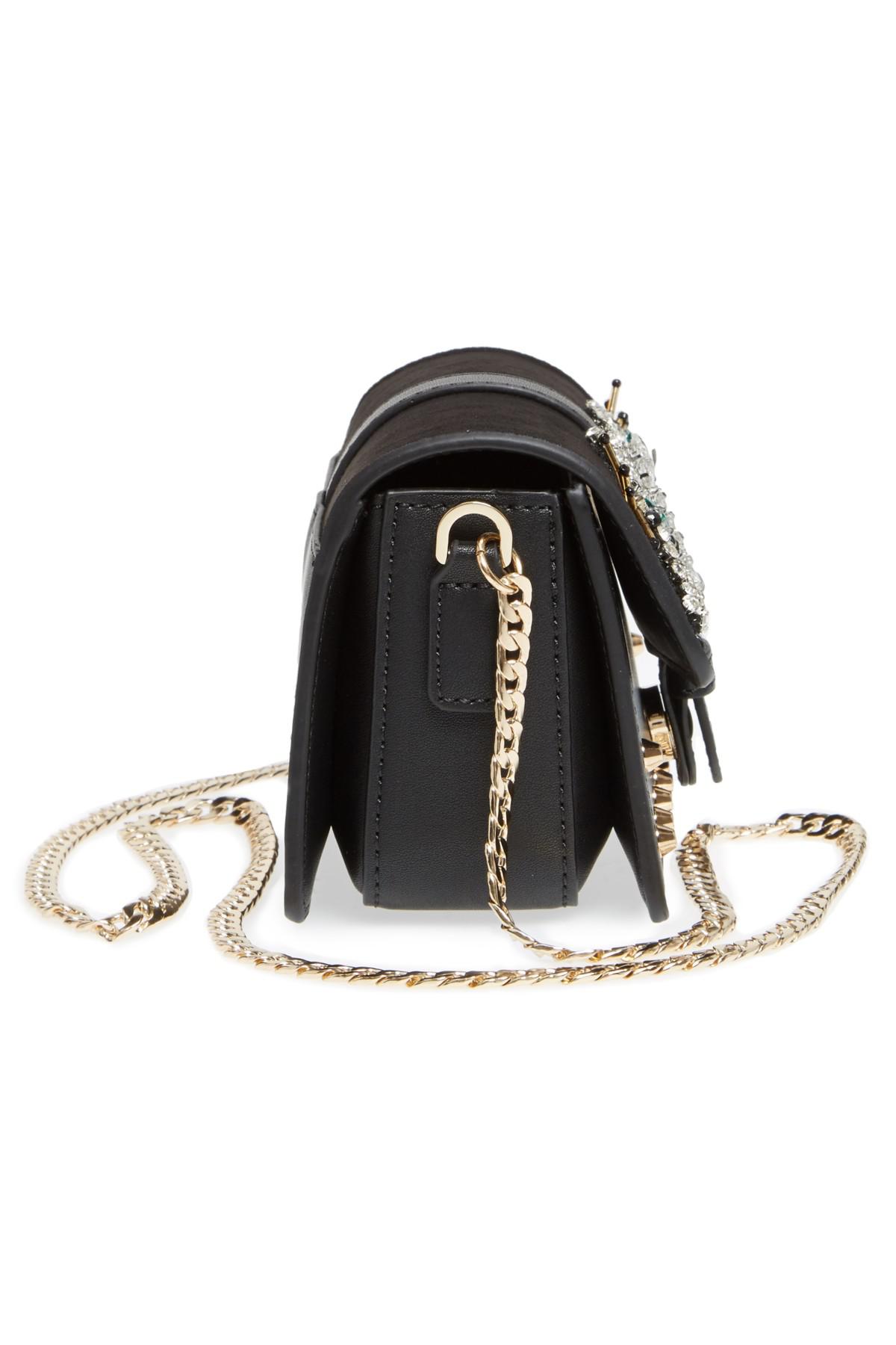 TOPSHOP Synthetic Rosie Bug Jewel Cross Body Bag in Black ...