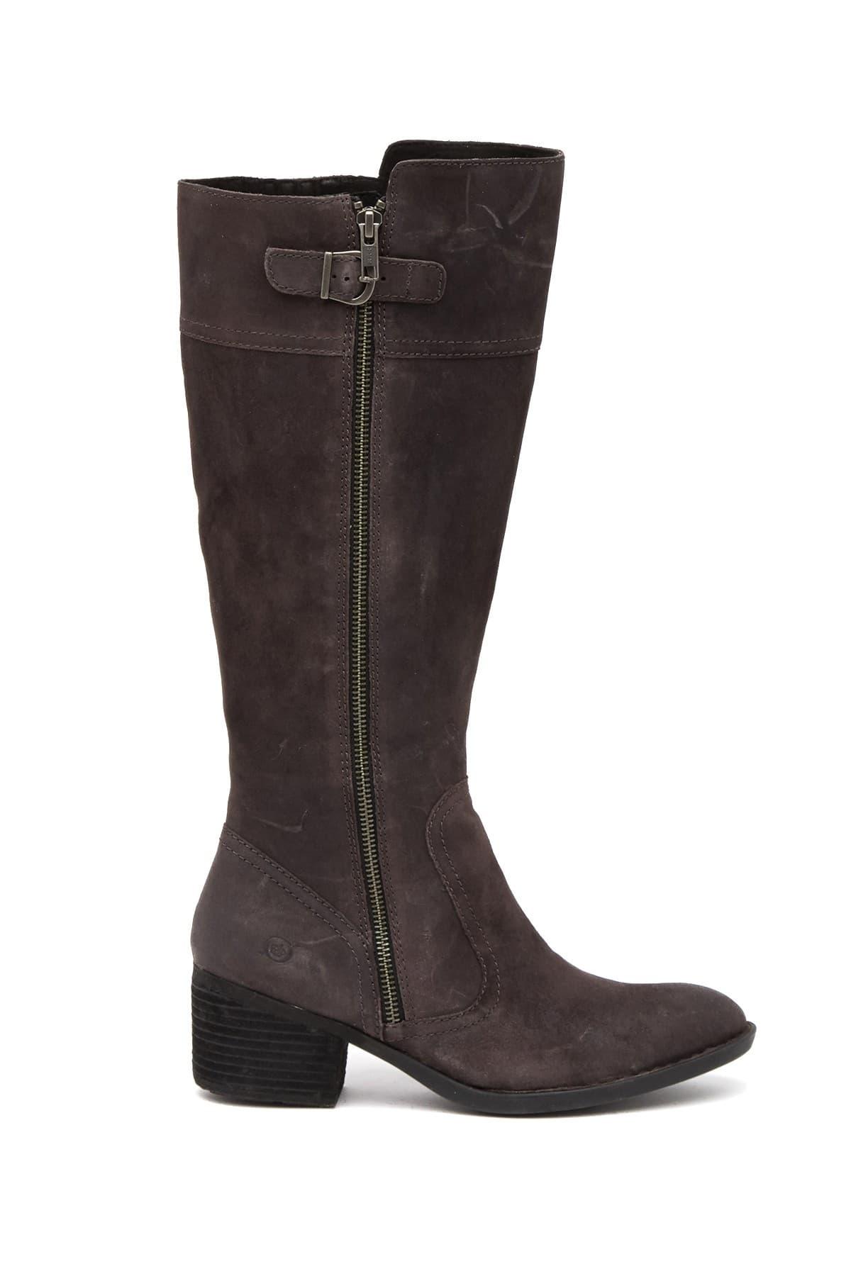 wide width gray boots