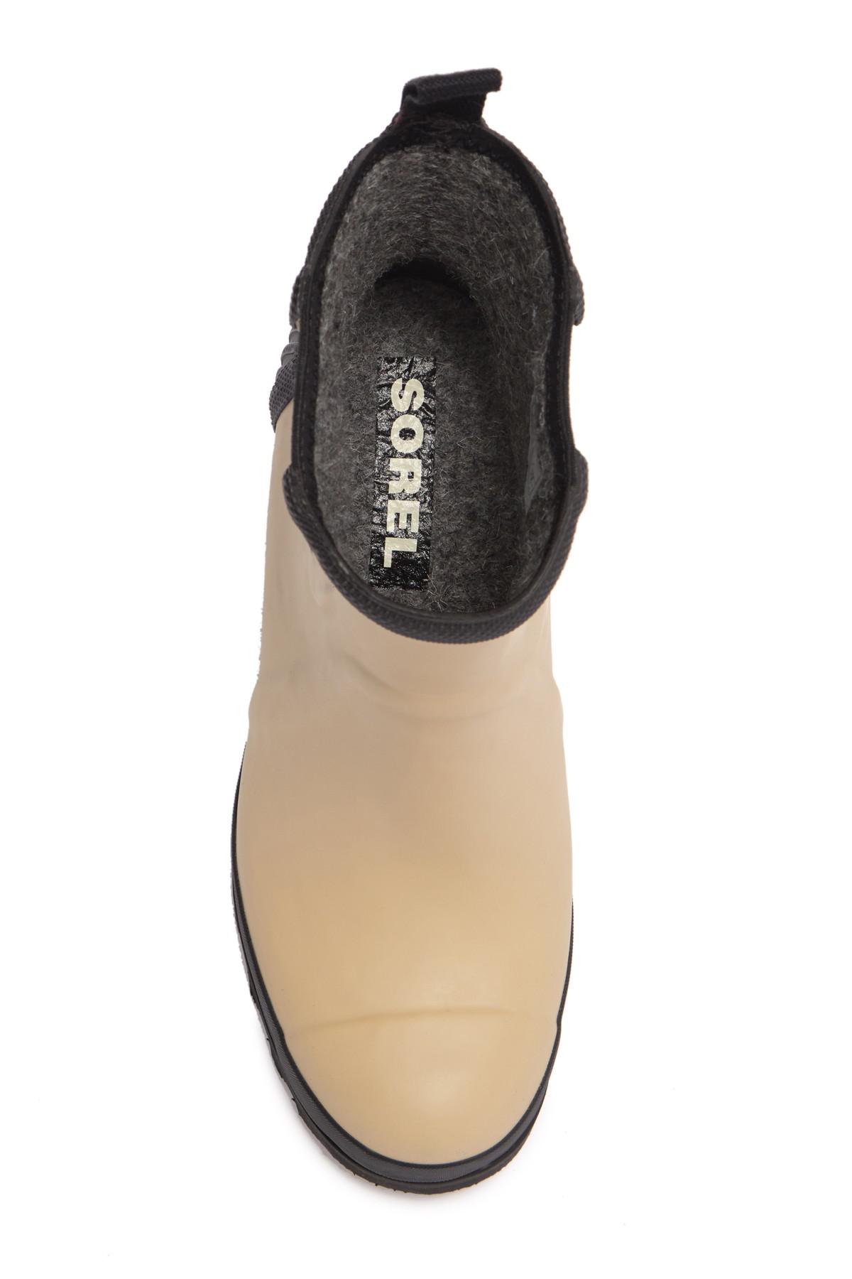 joan waterproof wedge felt chelsea boot