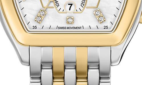 Michele Releve Diamond Two-Tone Bracelet Watch, 45Mm in  display picture 2