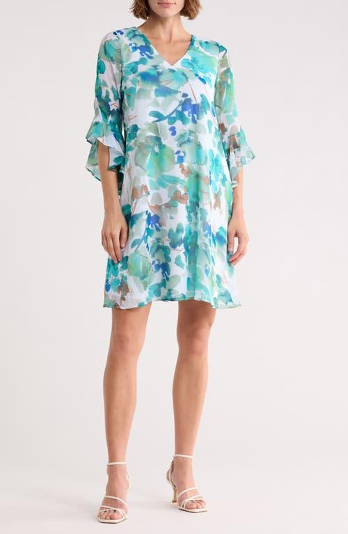 sachin and babi light blue dress Women's Chiffon V Neck Long Sleeve Pleated Dresses Asymmetric Hem Midi  Wedding Guest Dress
