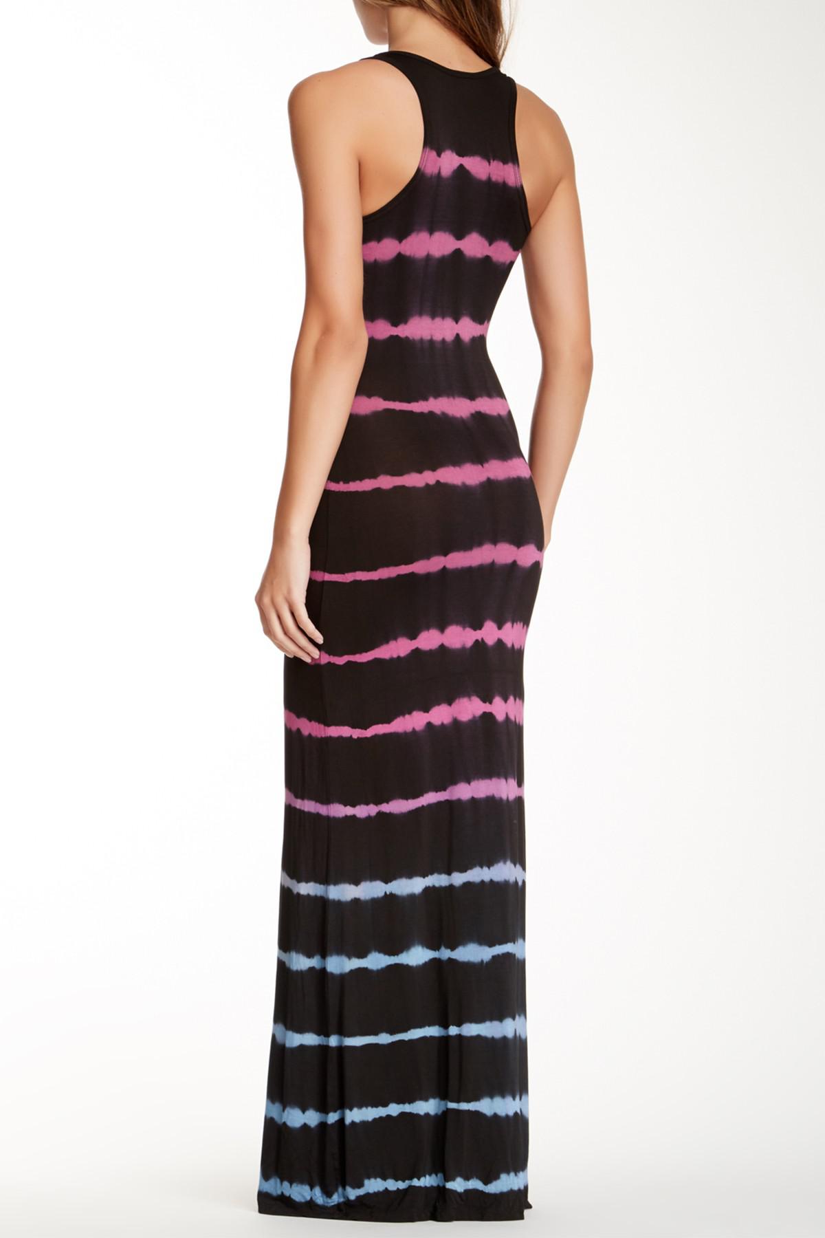 tie dye racerback maxi dress