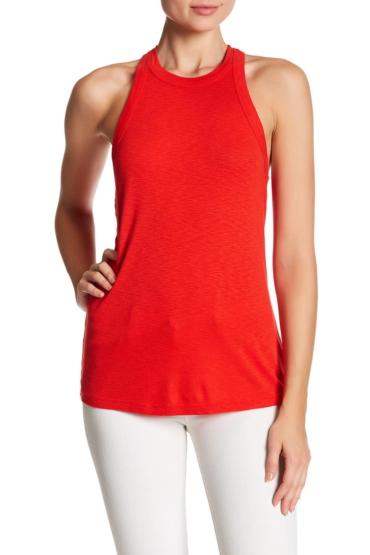 Lyst Splendid Sporty Racerback Tank in Red