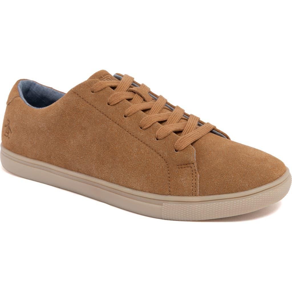 penguin brown dress shoes Original Penguin Men's Terrest Sneakers in Dark Beige/Beige, Size 10.5