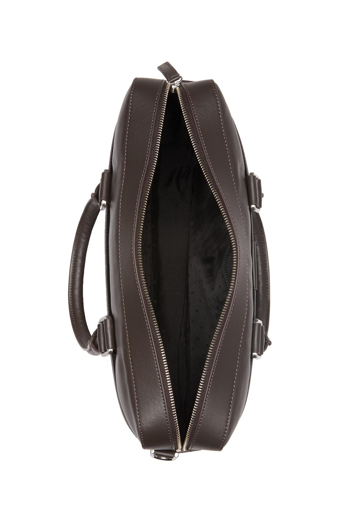 Cole Haan Attache Leather Messenger Bag in Chocolate (Brown) for Men Lyst