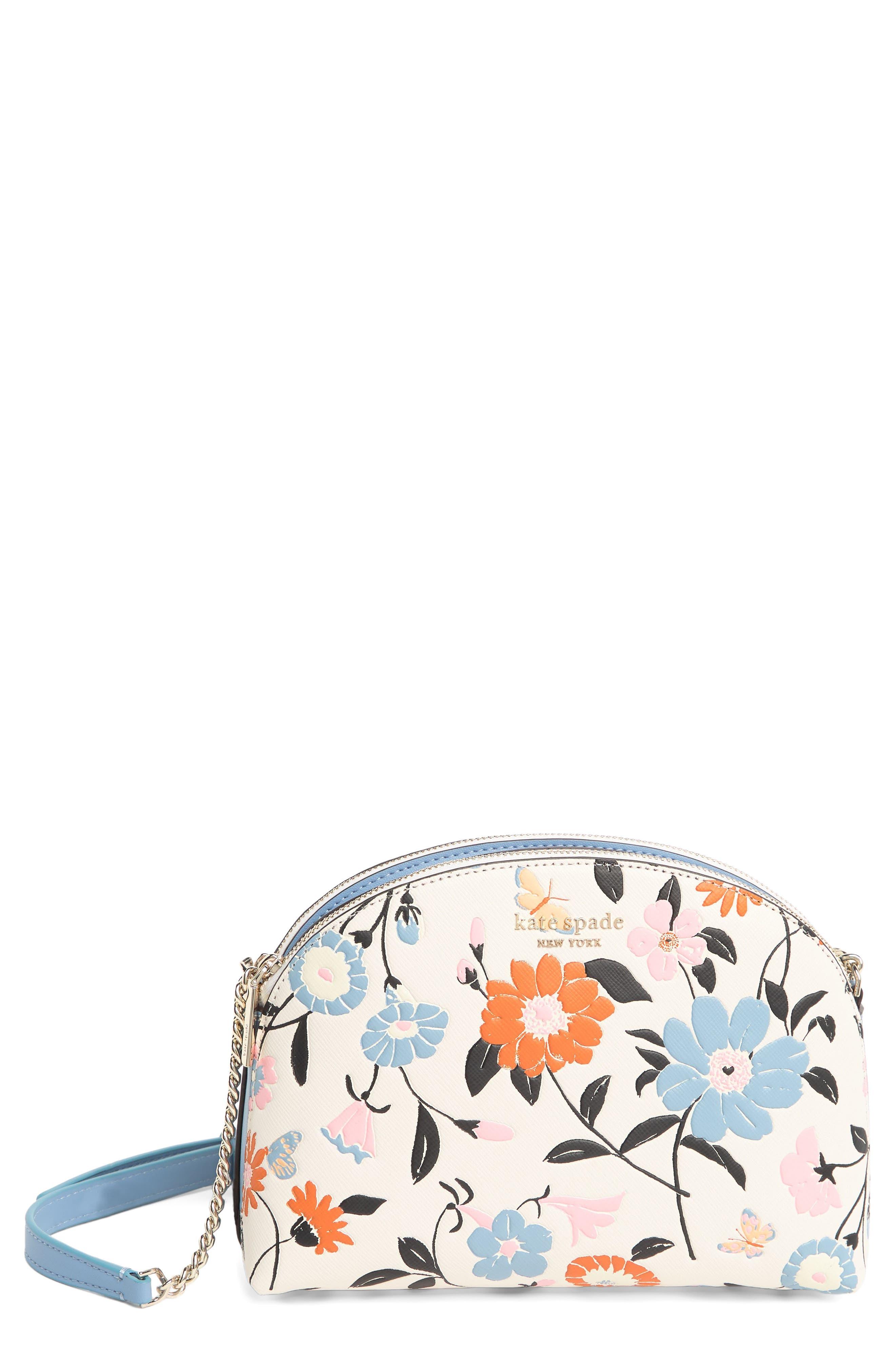 kate spade new york Spencer Saffiano Leather Double Zip Dome Crossbody