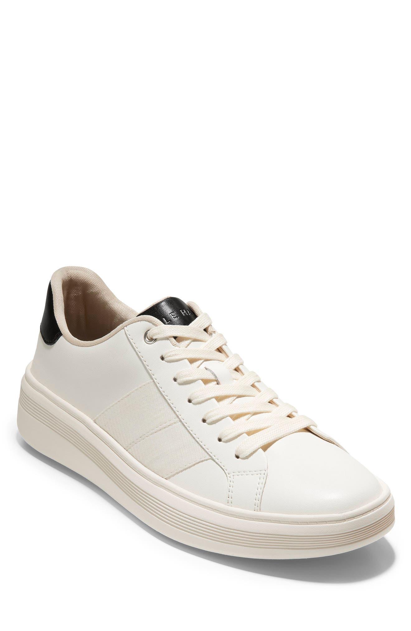 Men's Cole Haan, Grand Crosscourt Modern Perf Sneaker White Navy 13 W