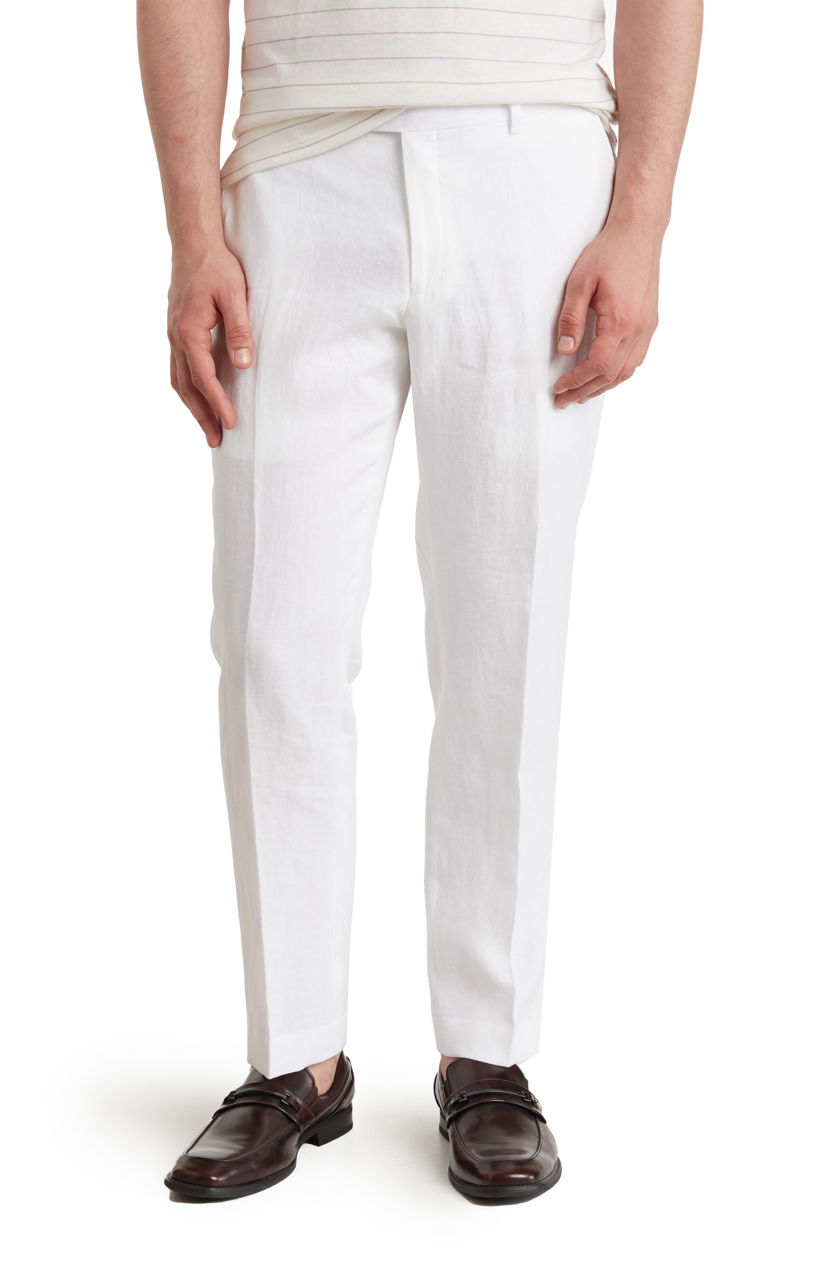 Tommy Hilfiger Linen Pants in White for Men | Lyst