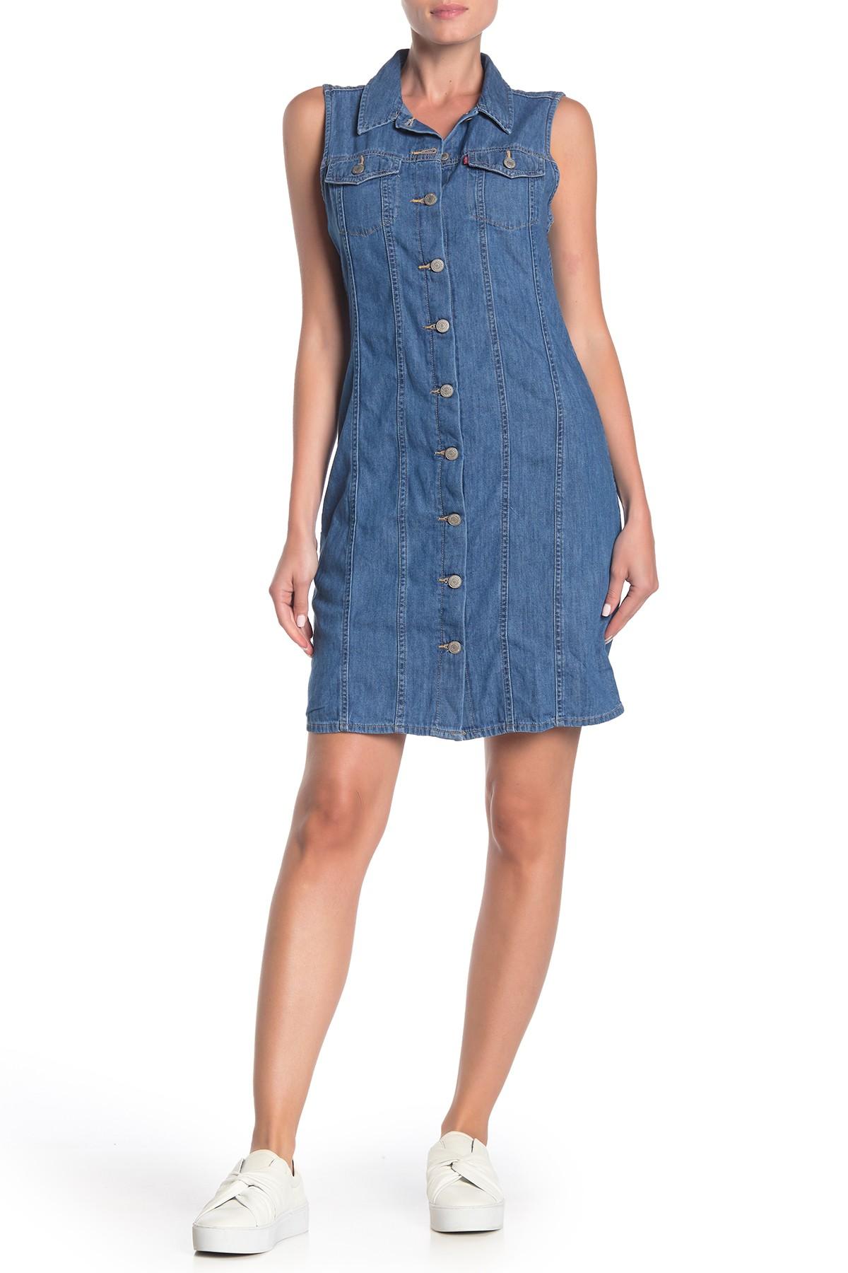 levi's aubrey sleeveless denim dress