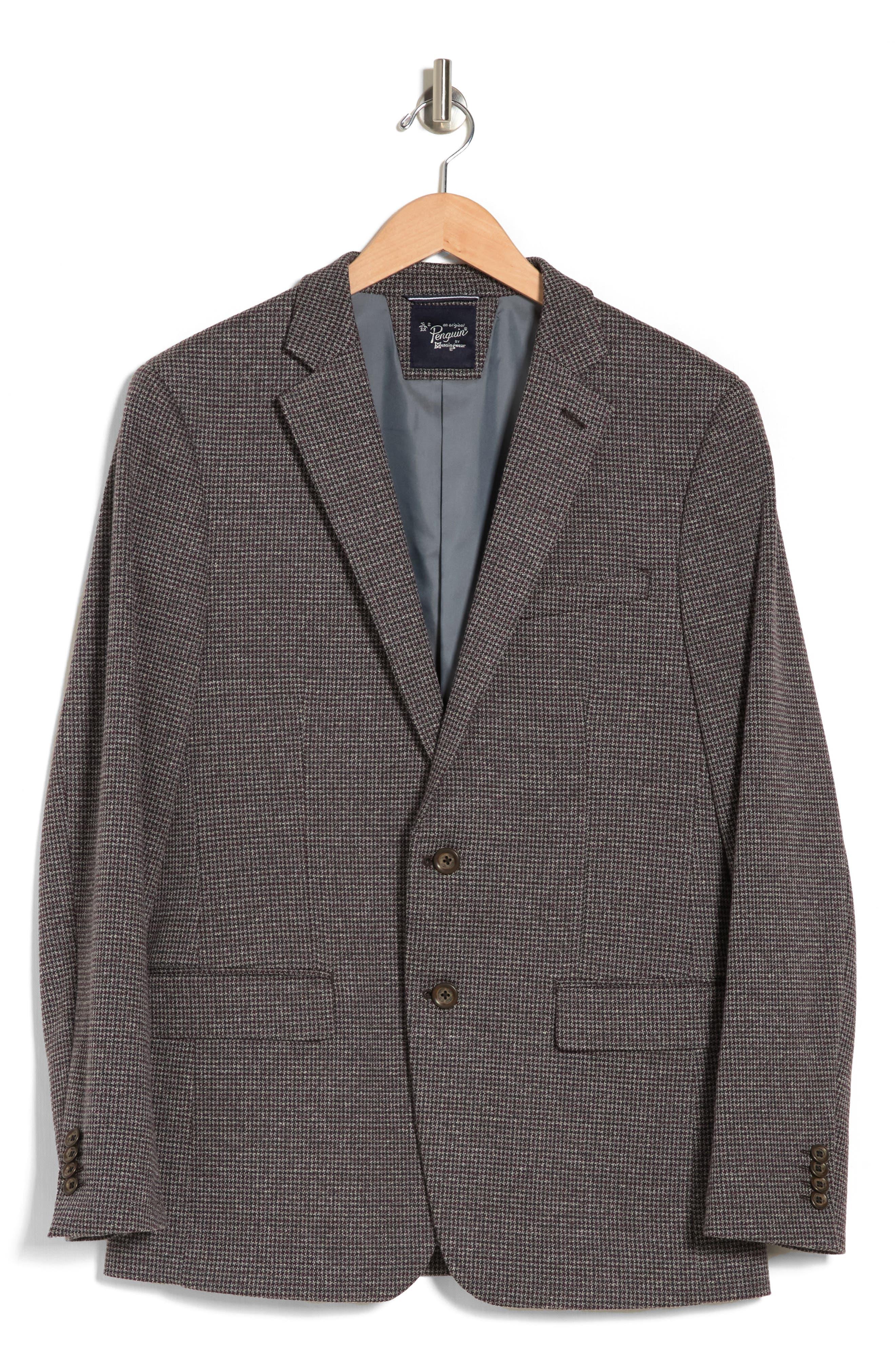 Original Penguin Check Suit Separates Knit Blazer in Gray for Men | Lyst