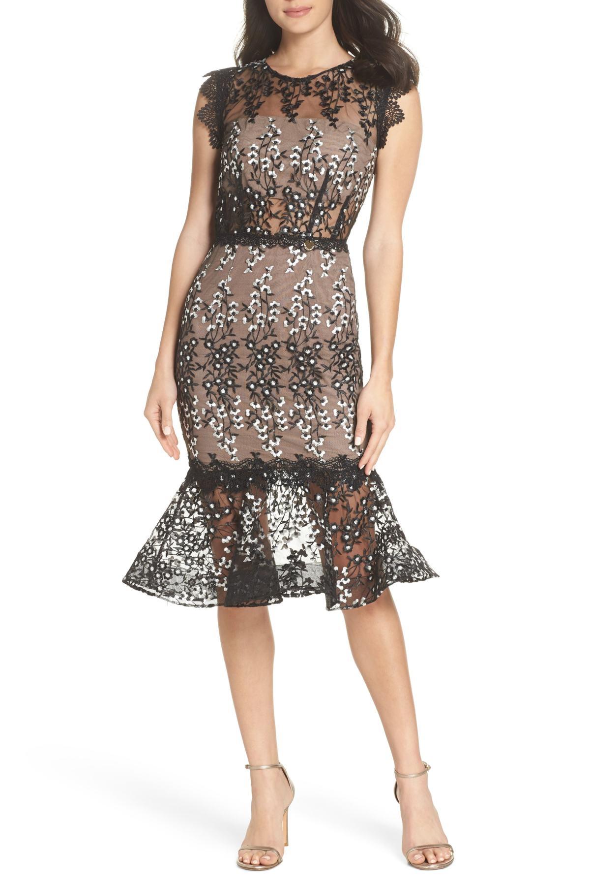 nordstrom lace midi