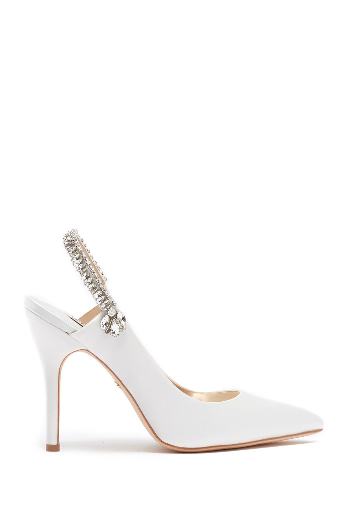 badgley mischka paxton pointy toe slingback pump
