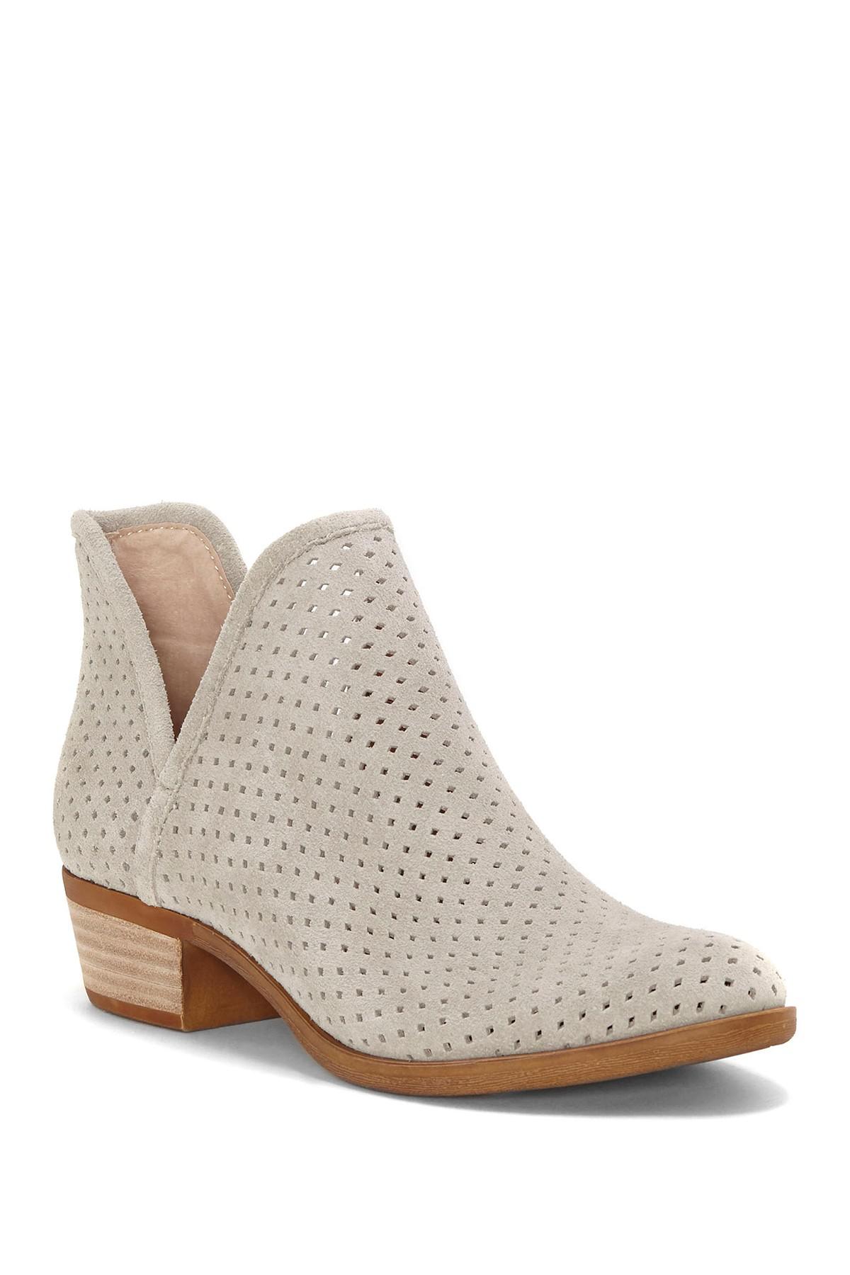 lucky brand brooklin perforated suede bootie