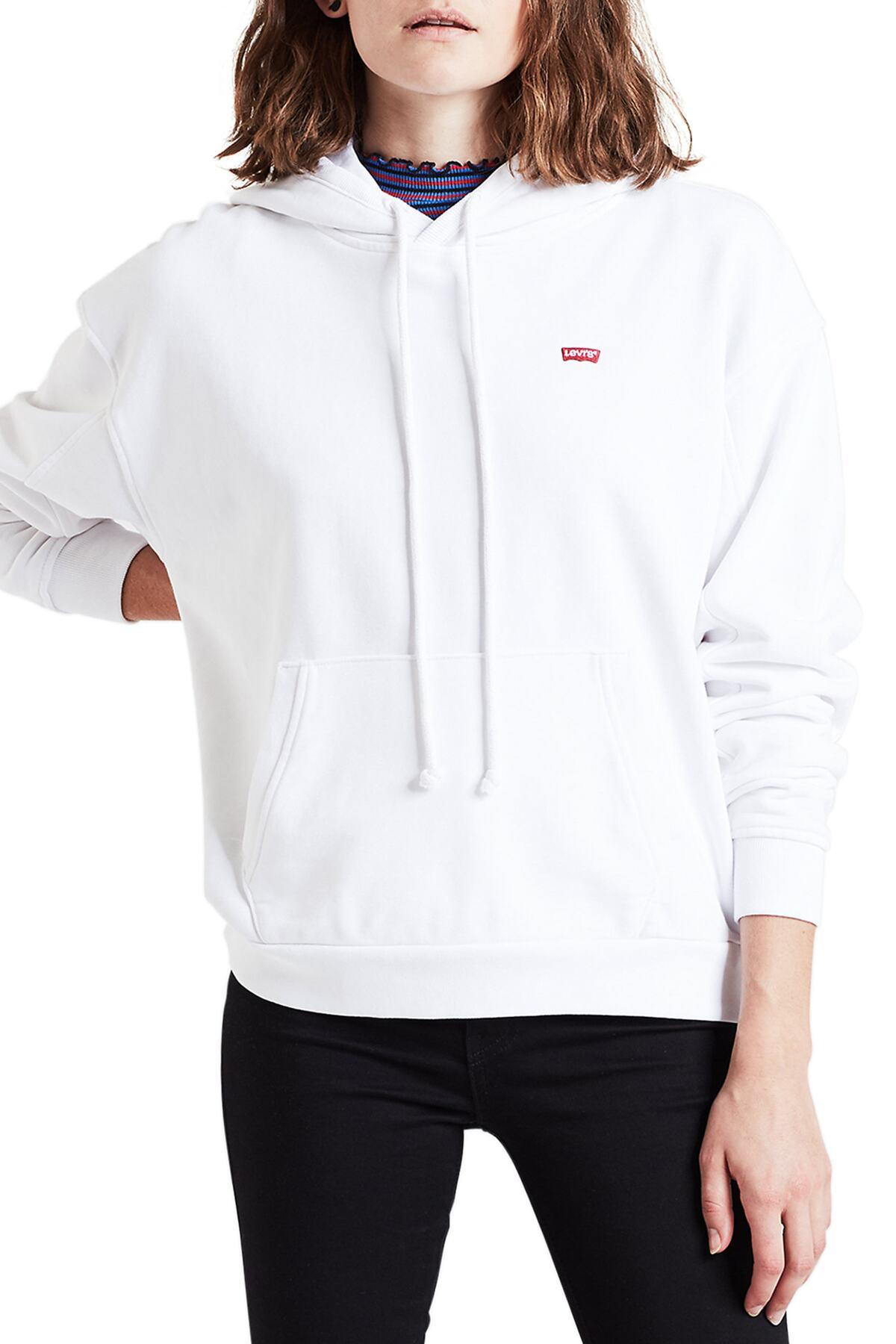 Levi's Cotton Unbasic Hoodie in White - Lyst