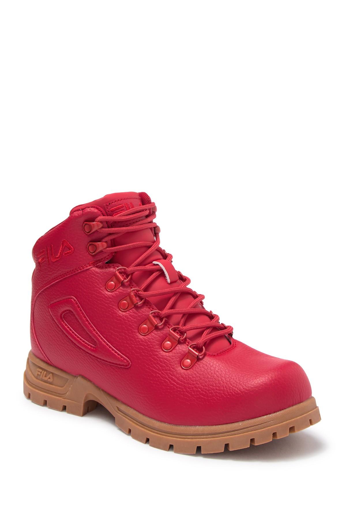 Fila Synthetic Diviner Hiking Boot in Red for Men - Lyst