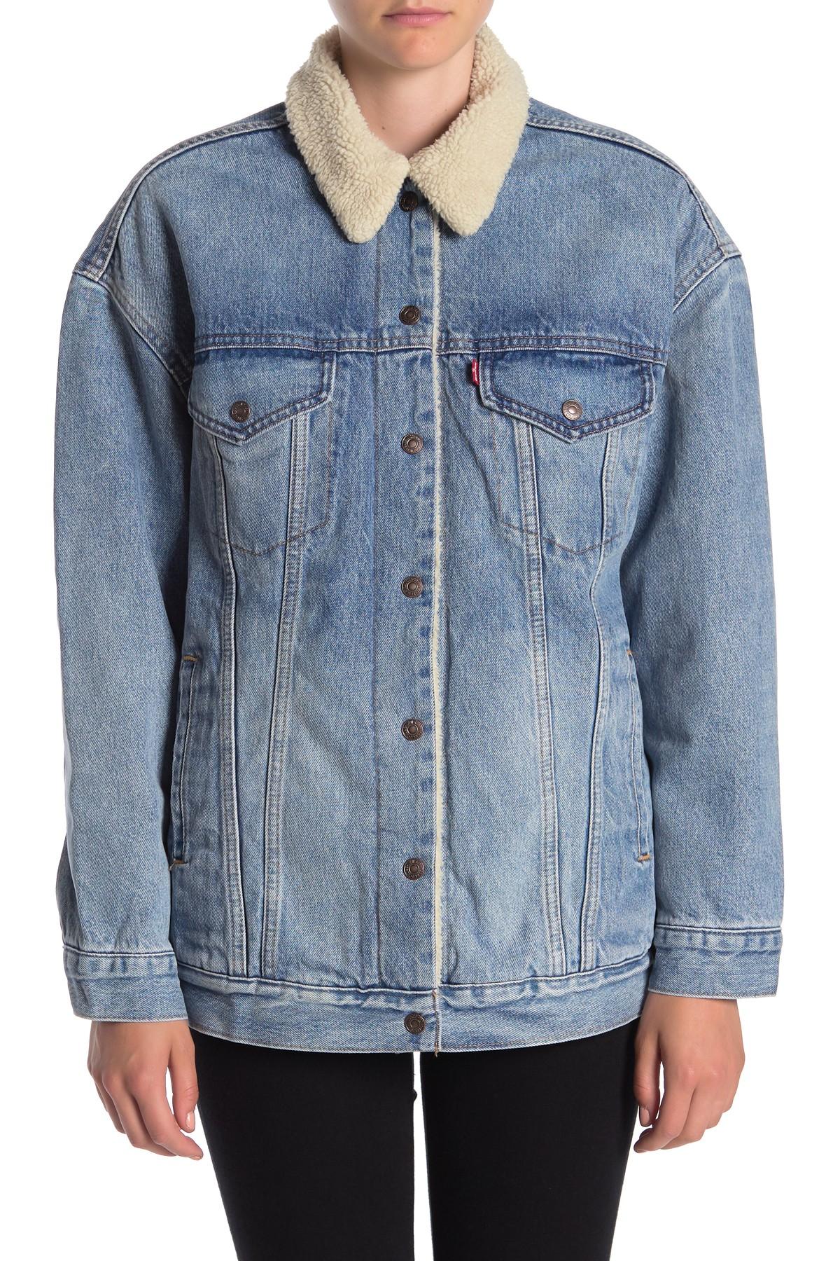 baggy sherpa trucker jacket levis