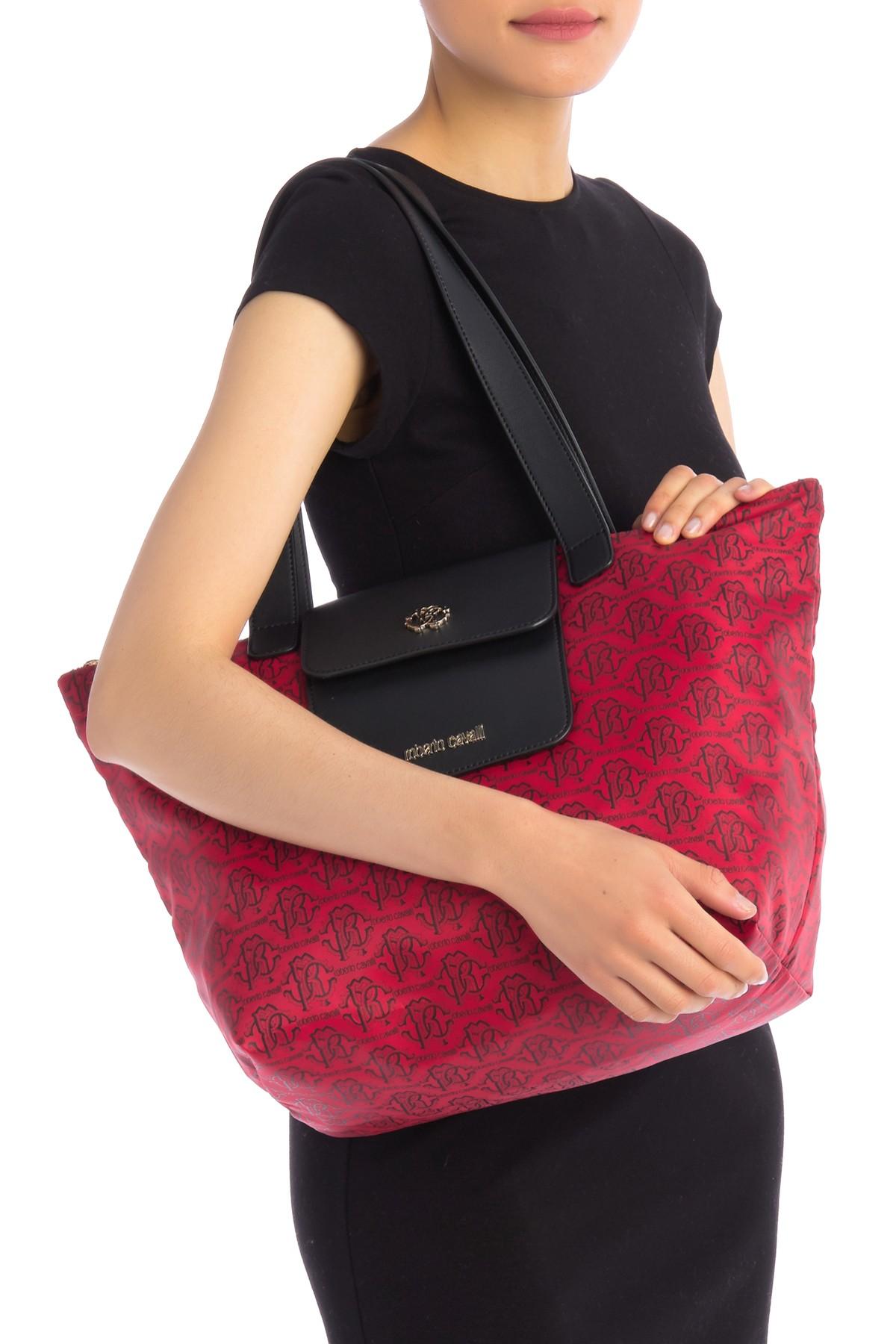 roberto cavalli folding large shopper