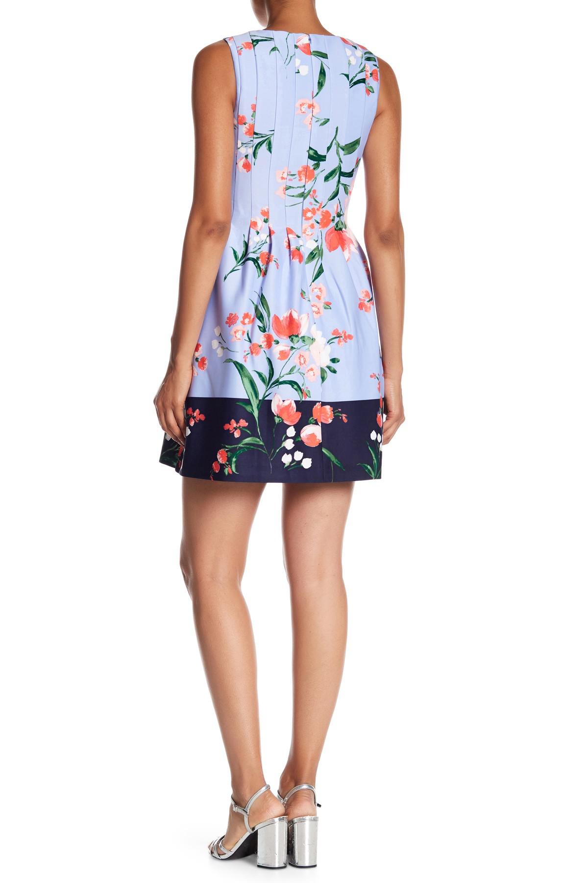 NEW Vince Camuto dress blue floral sleeveless 20W $168 designer NWT