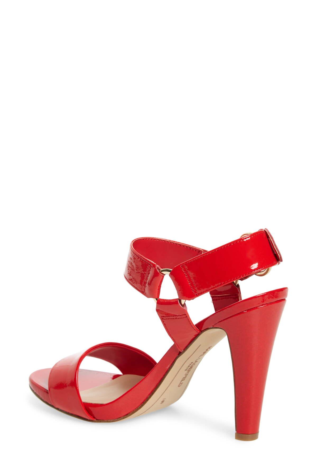 Karl Lagerfeld Leather Cieone Sandal in Red Patent (Red) - Lyst